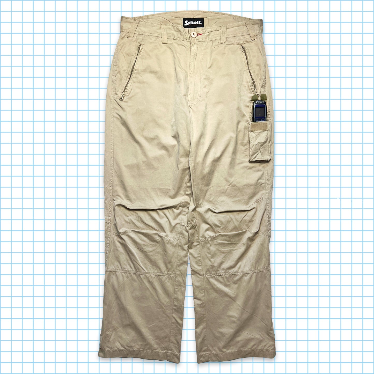Schott スタッシュ ポケット カーゴ パンツ - ウエスト 34/36 インチ