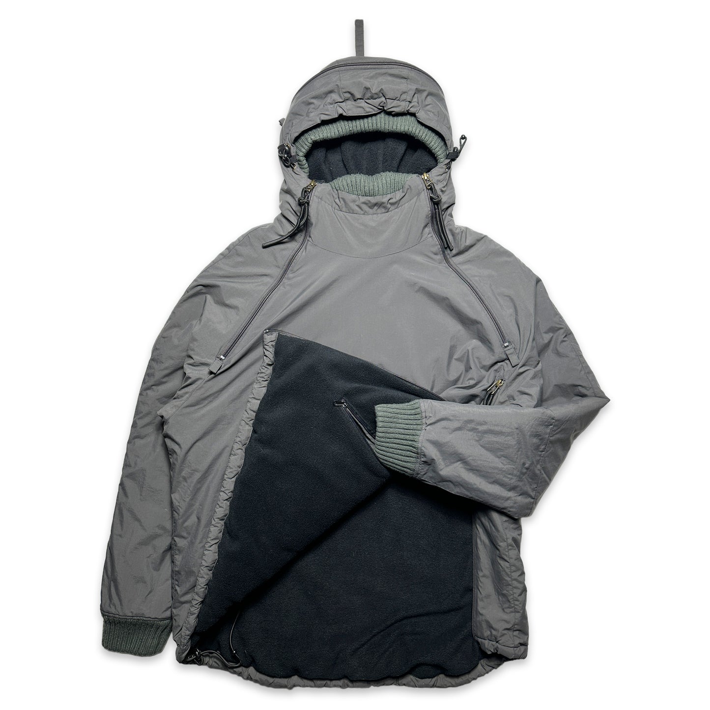 Schott Dark Grey Multi Zip Ventilated Technical Pullover Jacket - Extra Large