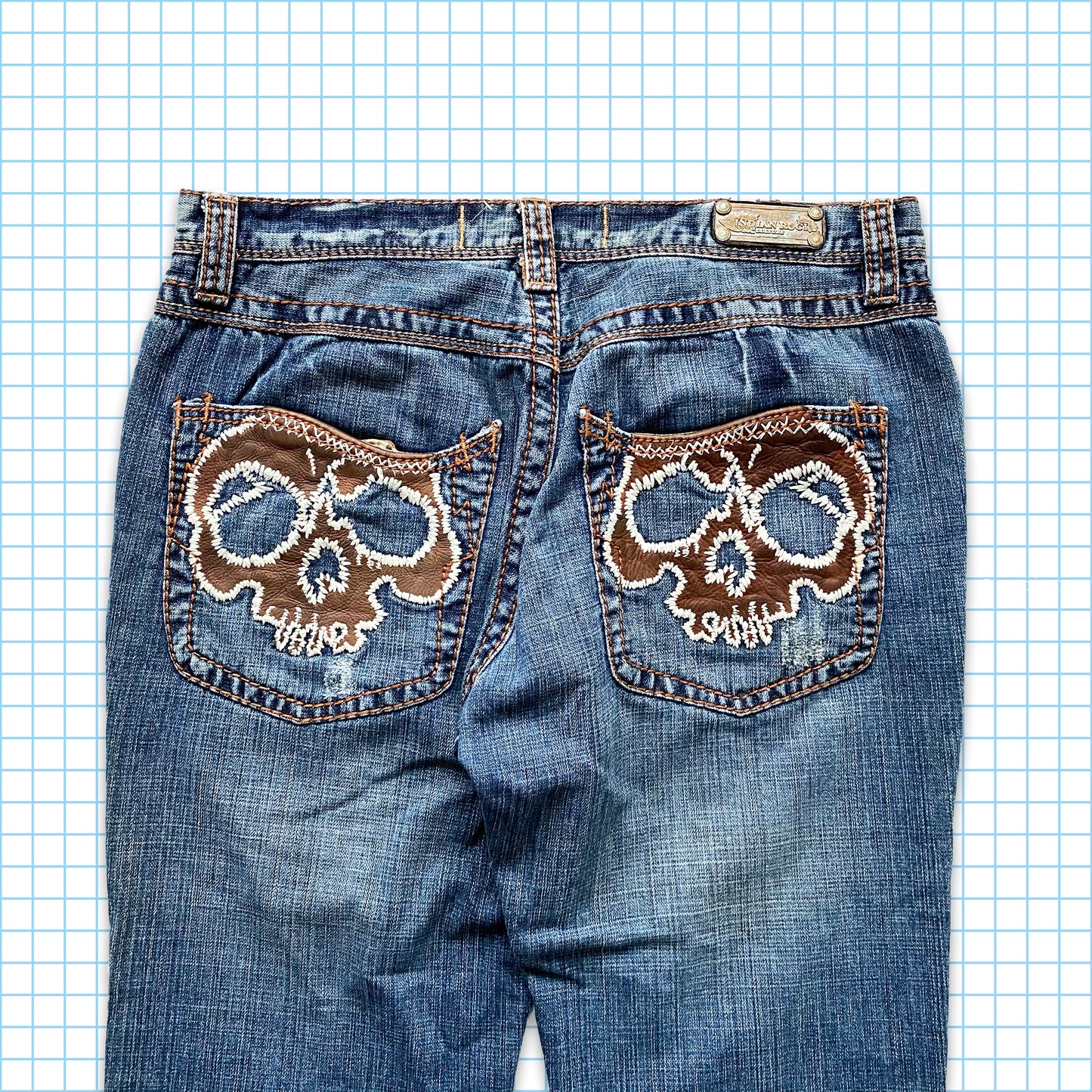 Vintage Back Pocket Skulls Denim - Taille 32" / 34"