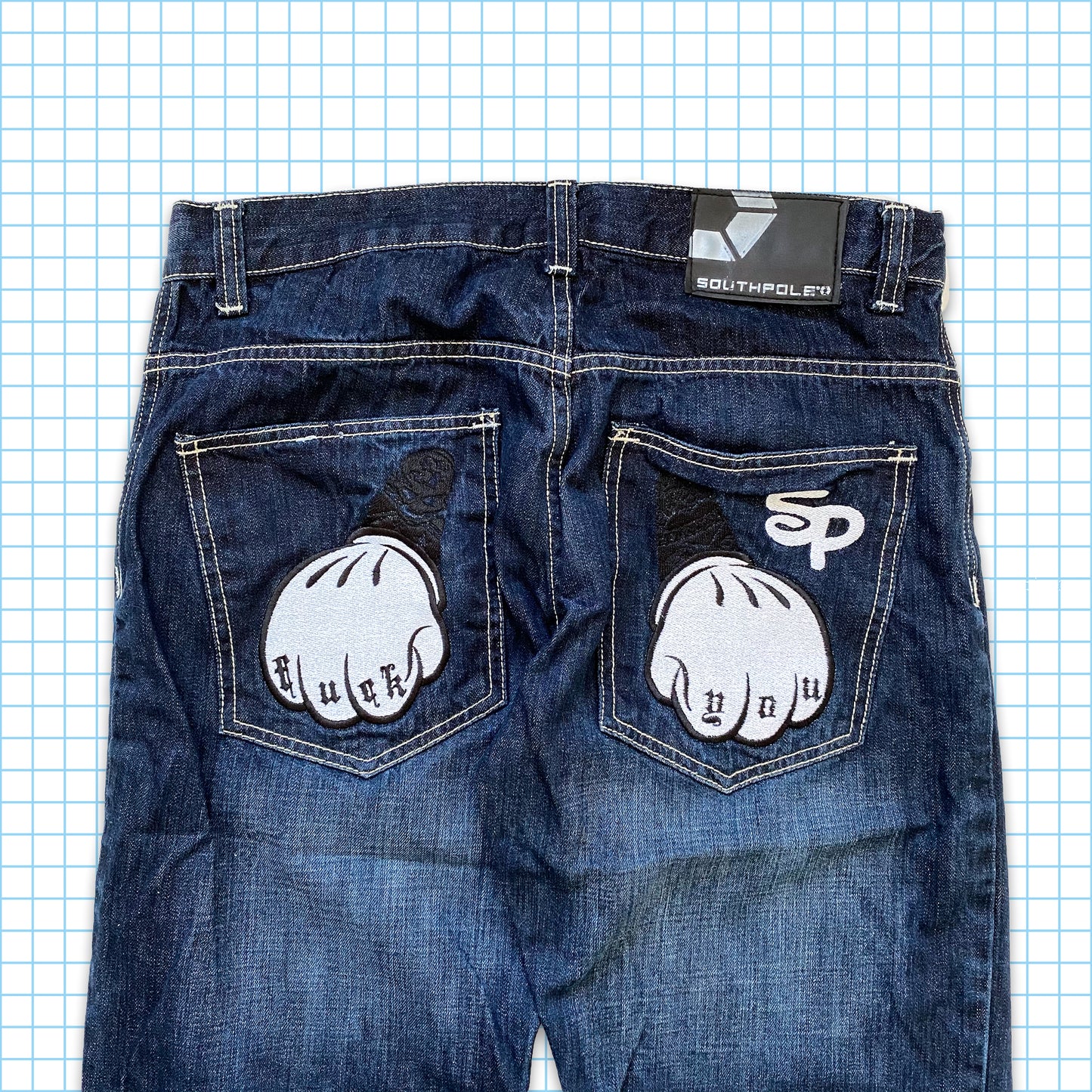 Vintage 90’s South Pole ‘Fuck You’ Denim - 32" Waist