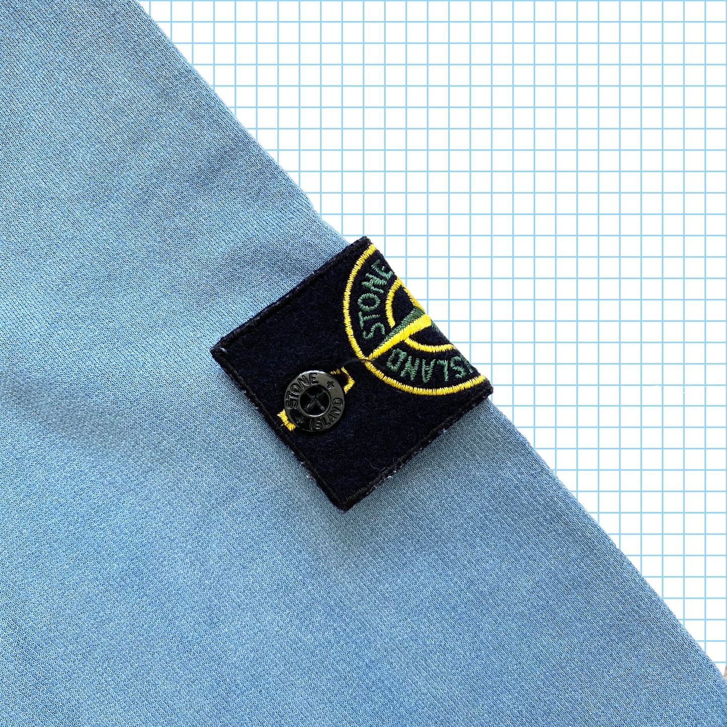 Stone Island Col rond teint en pigments bleu bébé SS14" - Extra Large