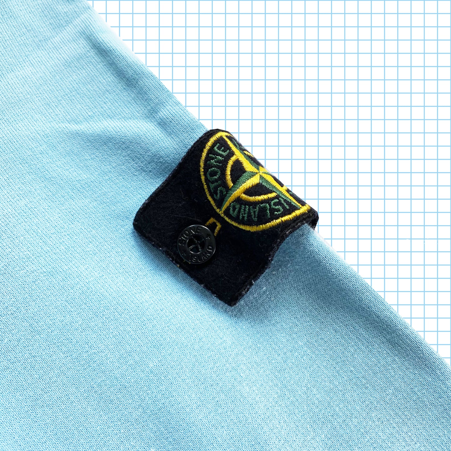 Stone Island Baby Blue Zip Chest Pocket Crew SS17’ - Medium