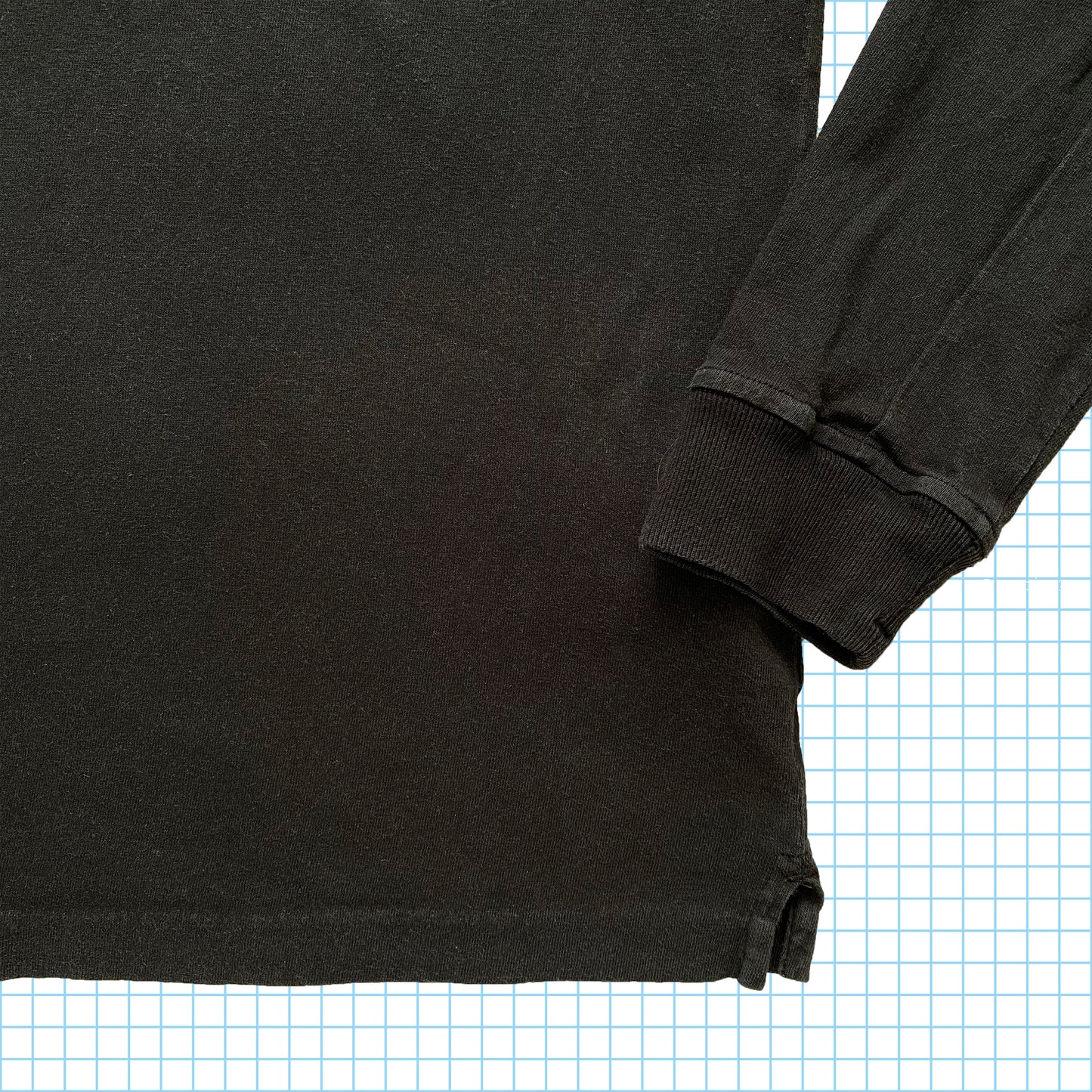 Stone Island T-shirt à manches longues en coton épais noir SS17' - Extra Large