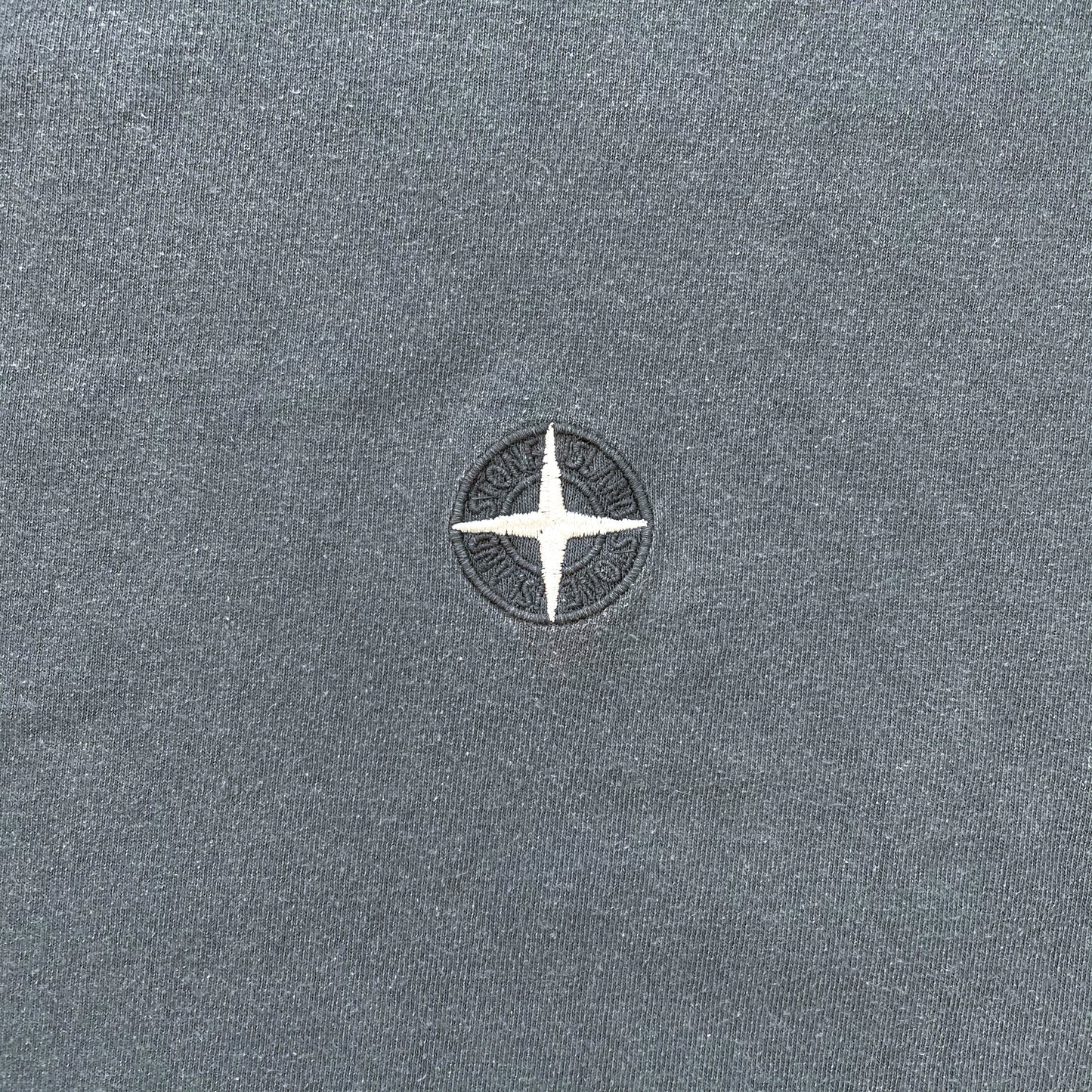 Stone Island Centre Compass Washed Grey Tee SS18’ - Large