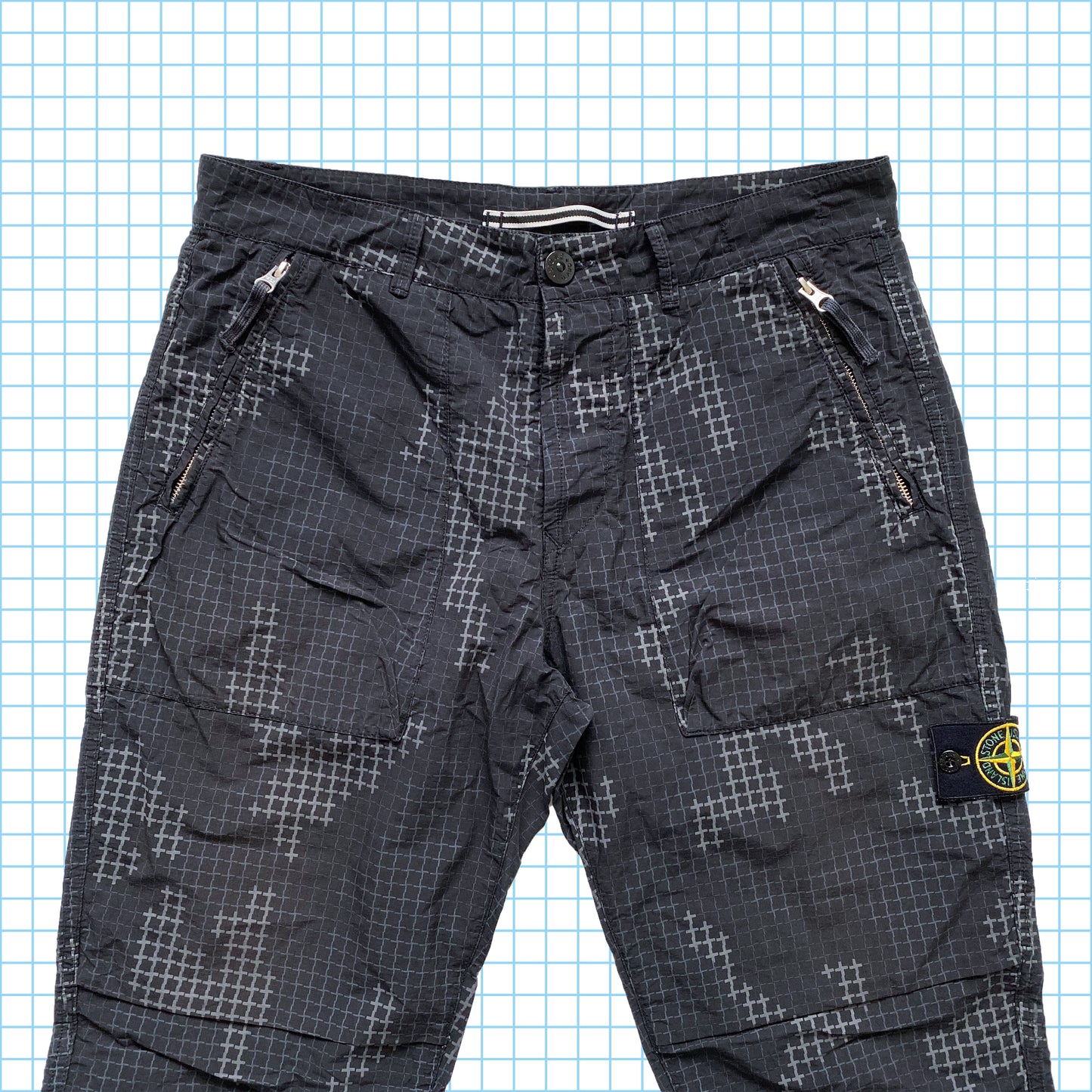Pantalon tactique camouflage Stone Island Full Compact Rip Stop Grid AW17' - Moyen