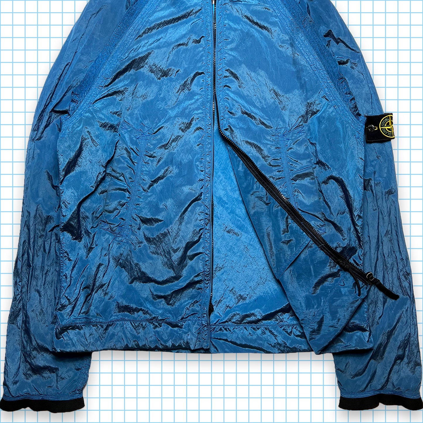Stone Island Royal Blue Double Hood Nylon Metal - Extra Large