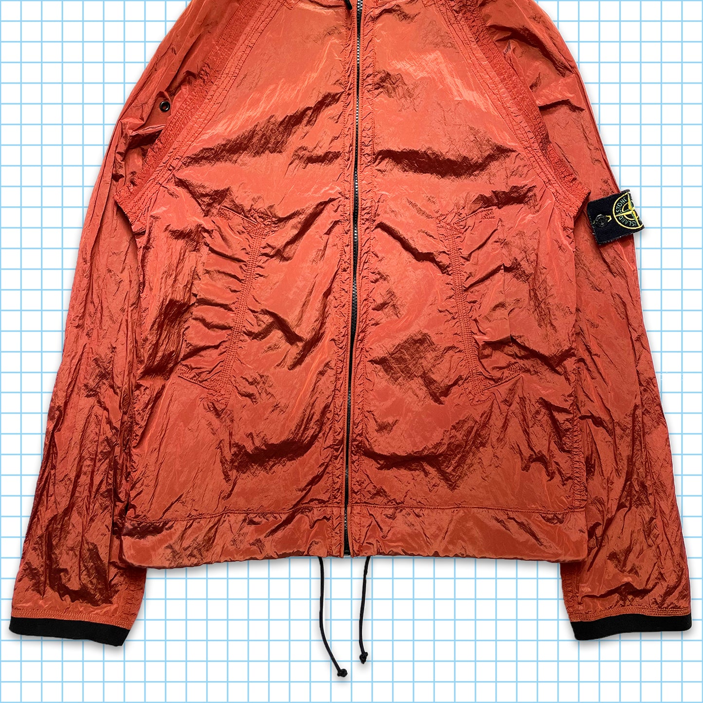 Stone Island Burnt Orange Double Hood Nylon Metal - Medium