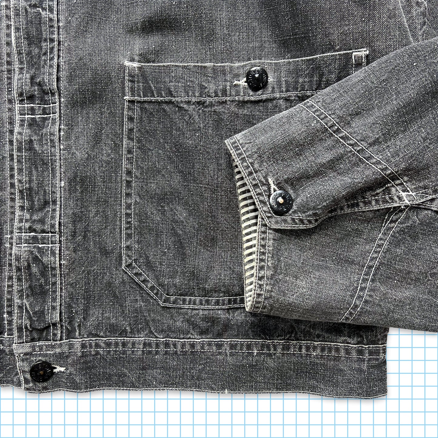 Stone Island Denim Pigment Chore Jacket SS86' - Large