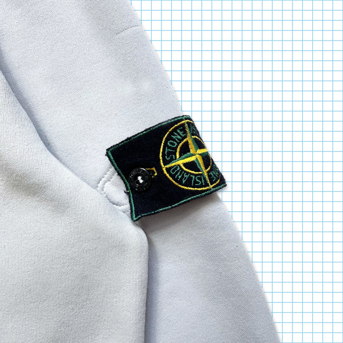 Vintage Stone Island Light Grey/Blue Full Zip SS97' - Extra Large / Extra Extra Large