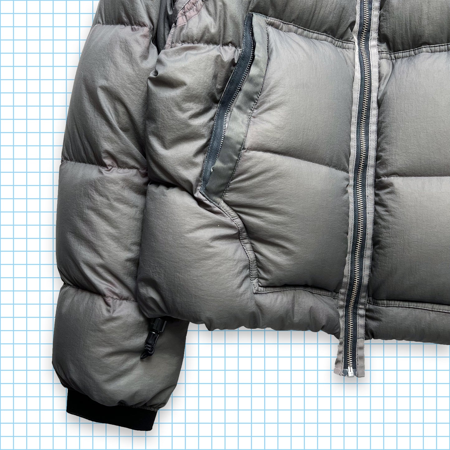 Stone Island Opaque Nylon Tela Goose Down Puffer Jacket AW07' - Medium