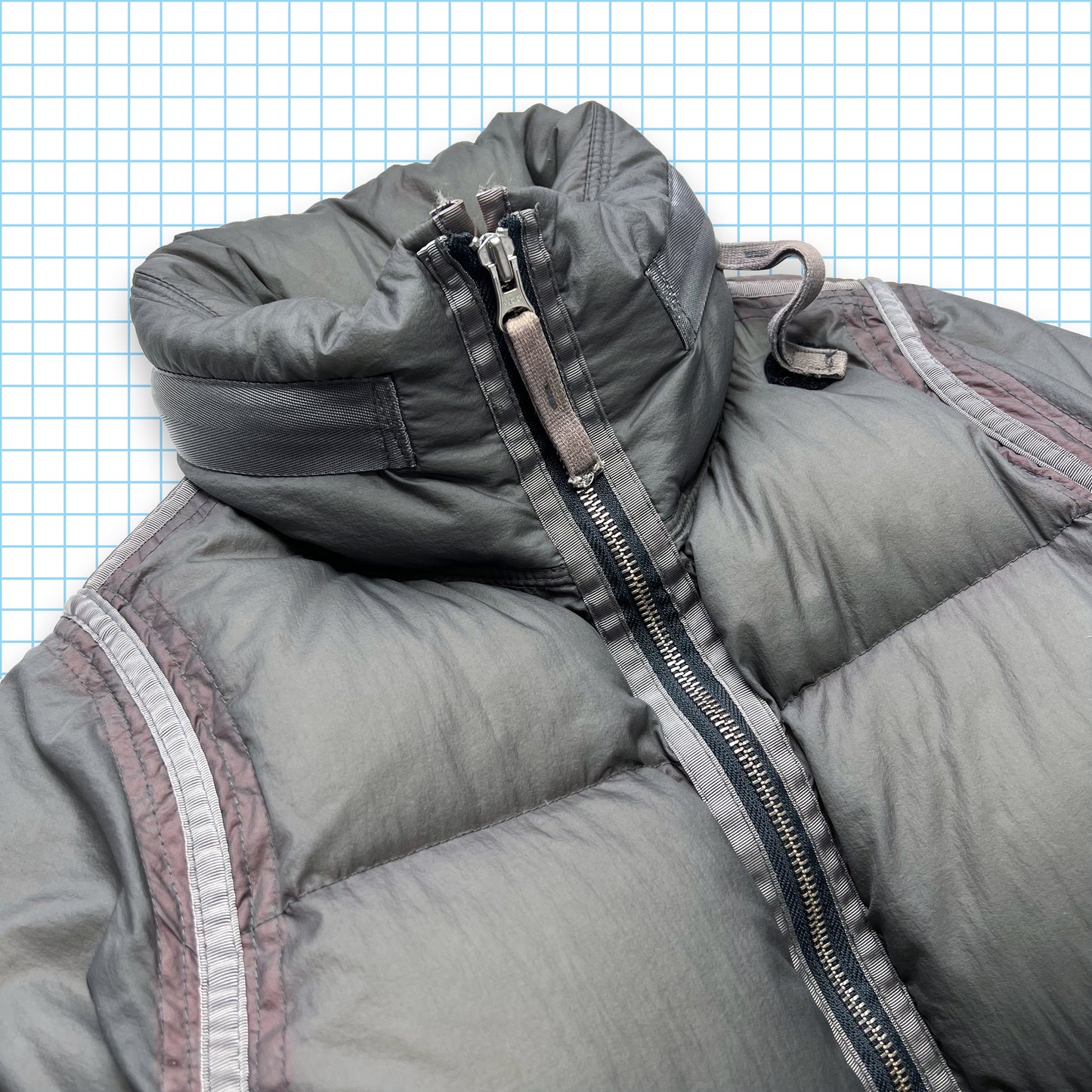 Stone Island Opaque Nylon Tela Goose Down Puffer Jacket AW07' - Medium