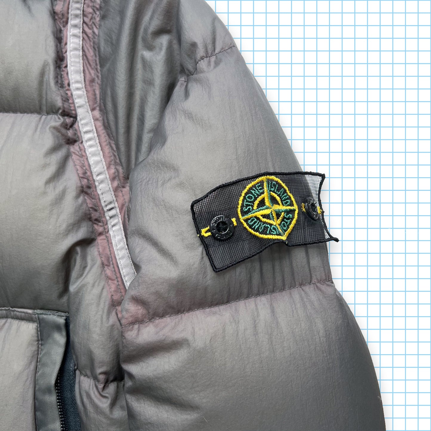 Stone Island Opaque Nylon Tela Goose Down Puffer Jacket AW07' - Medium