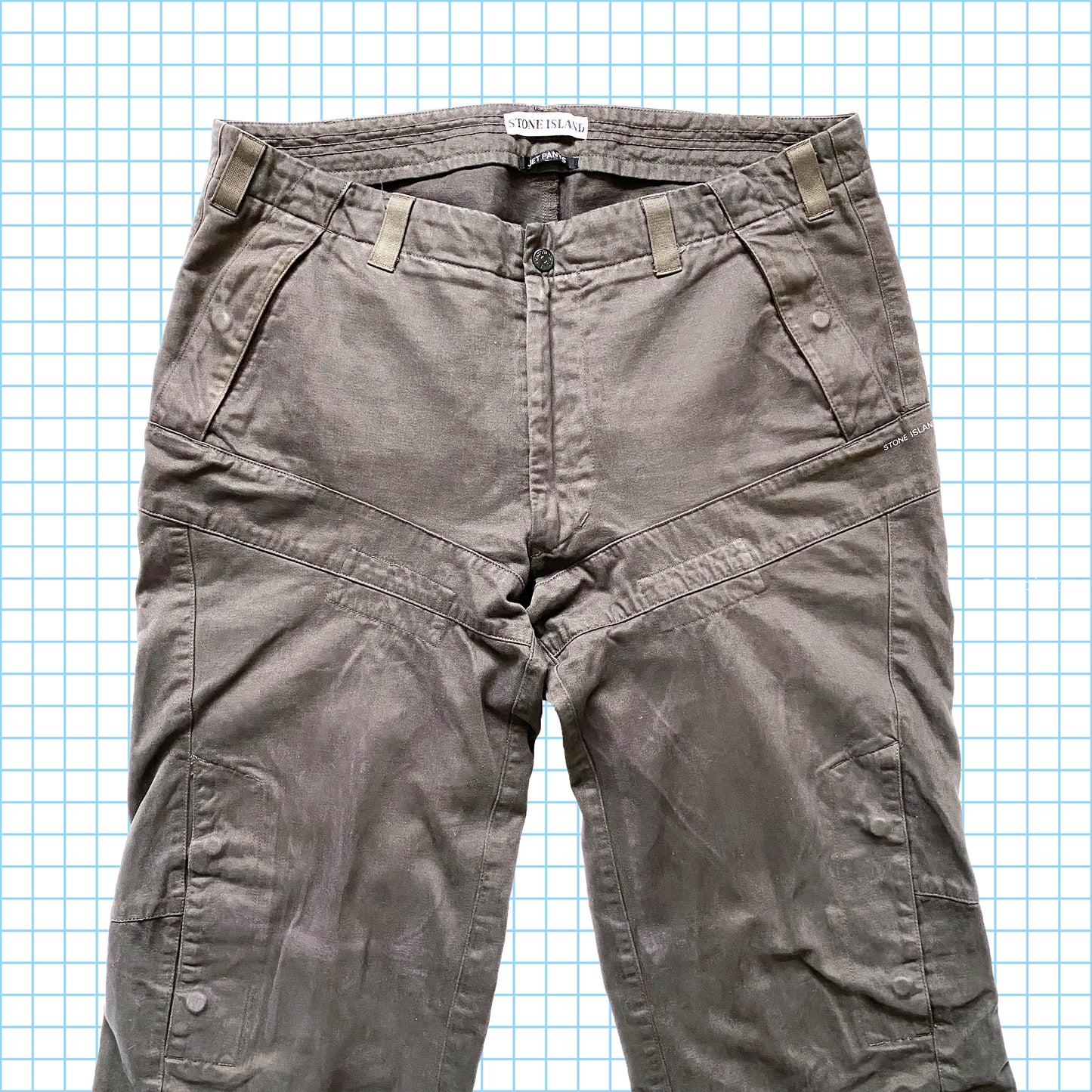 vintage Stone Island Mole Skin Gris Jet Pantalon AW99' - Taille 34/36 »