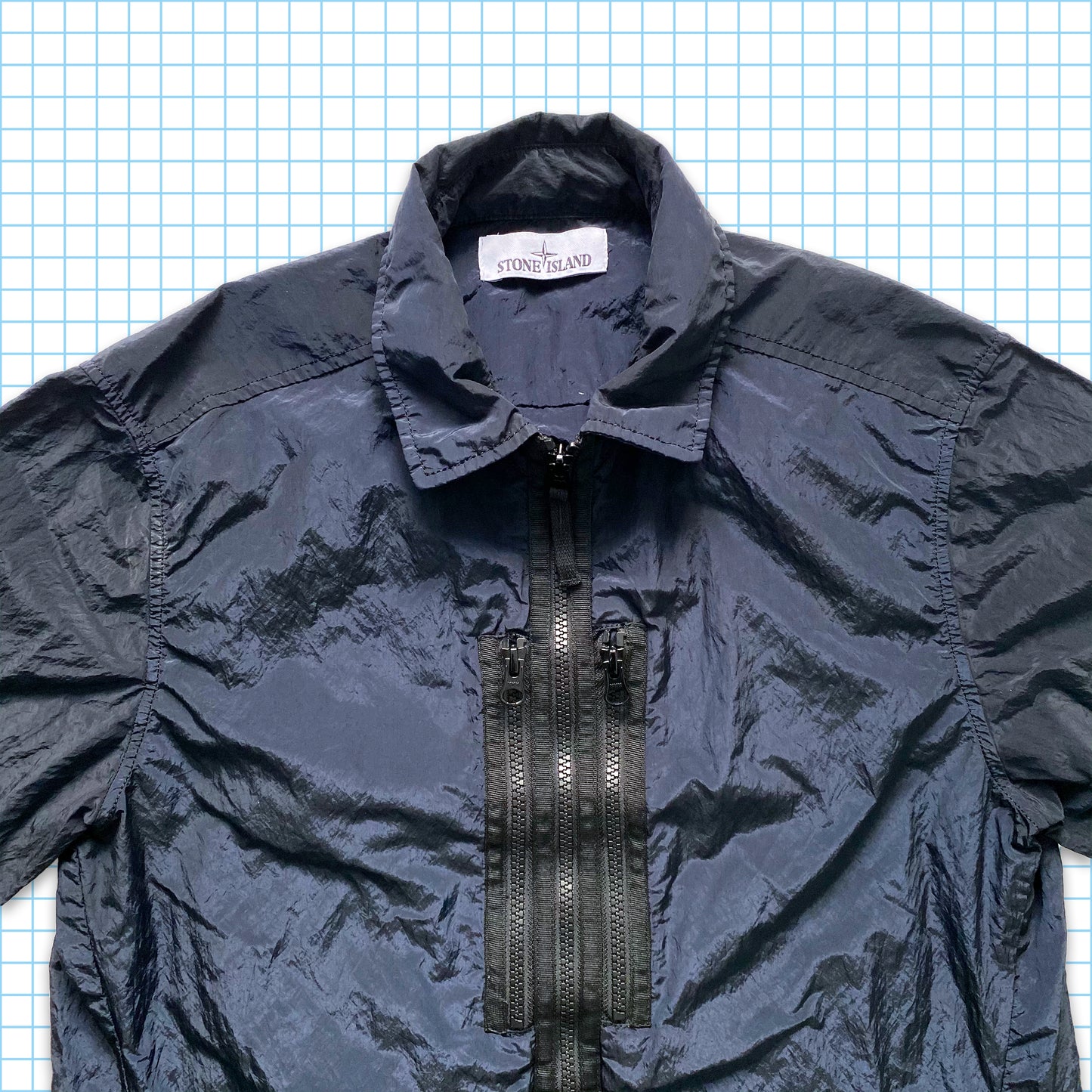 Surchemise en métal et nylon avec double poche poitrine Stone Island - Petit