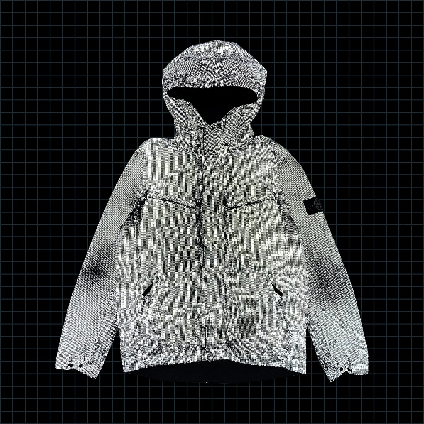 Stone Island Navy Pixel Reflective SS15’ - Large