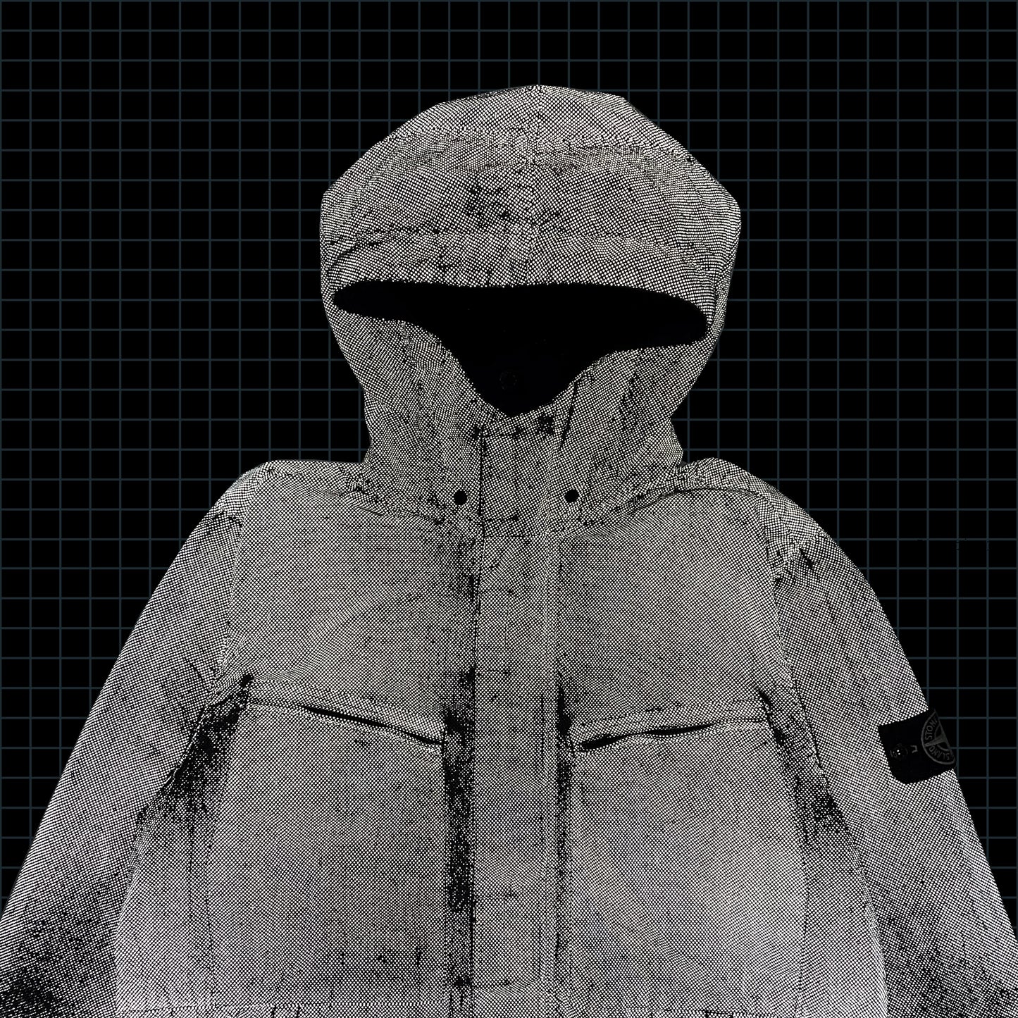 Stone Island Navy Pixel Reflective SS15’ - Large