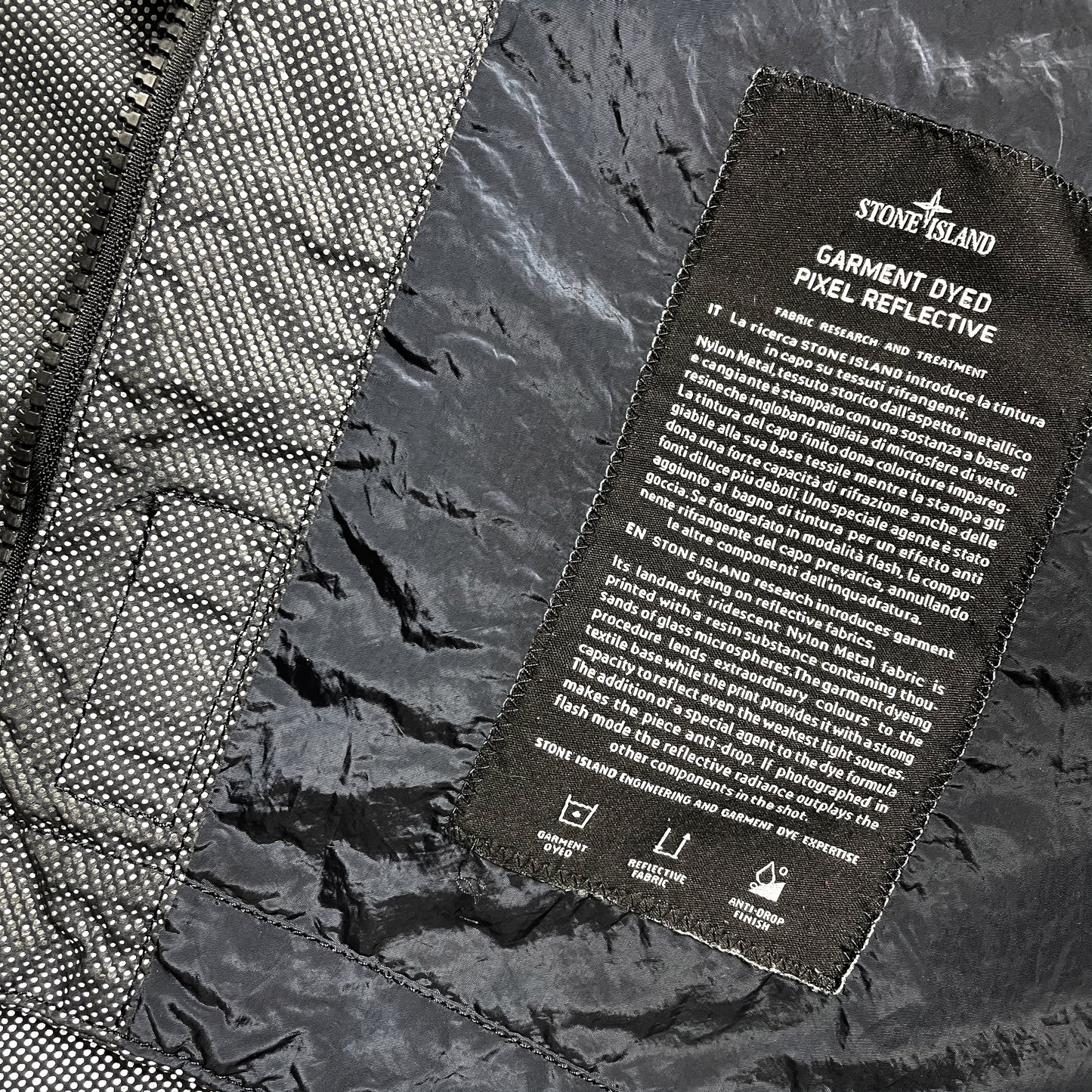 Stone Island Navy Pixel Reflective SS15’ - Large