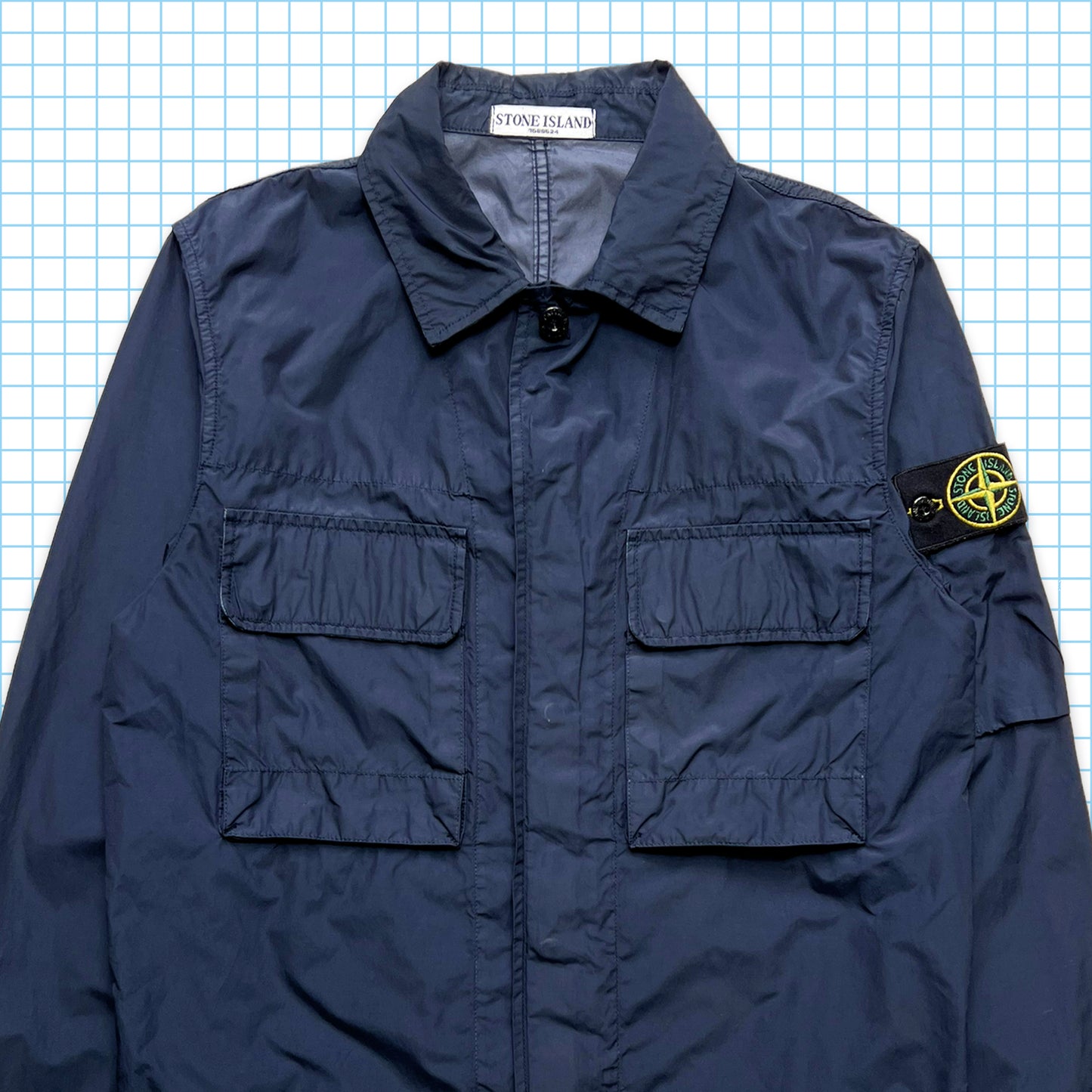 Stone Island Navy Nylon Overshirt SS09' - Small