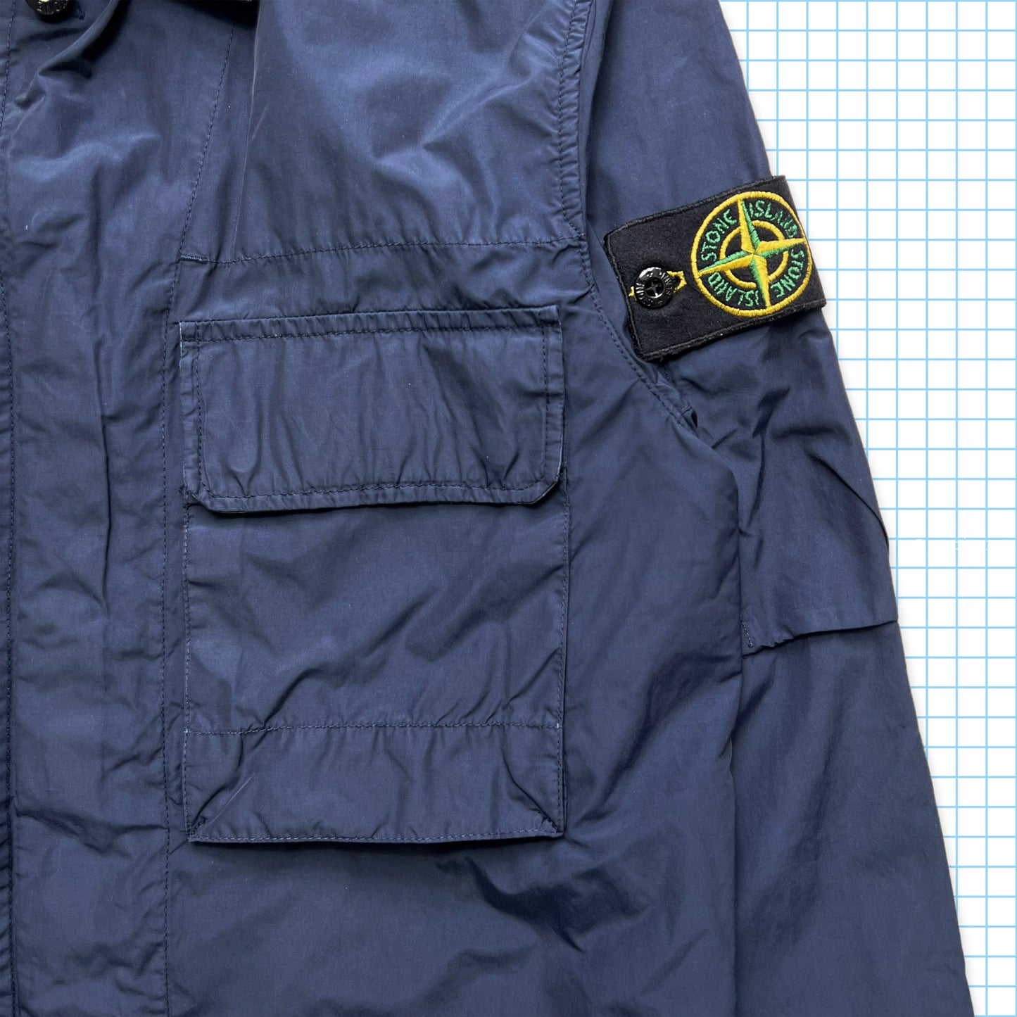 Stone Island Navy Nylon Overshirt SS09' - Small