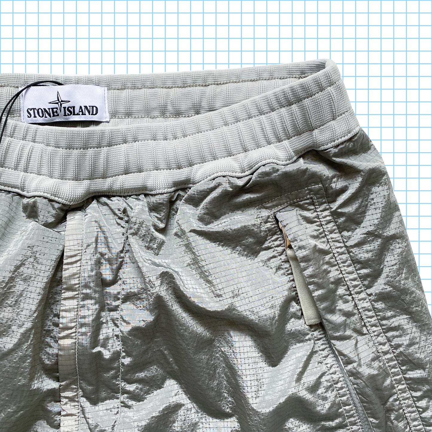 Pantalon technique en métal et nylon Stone Island AW19' - Moyen