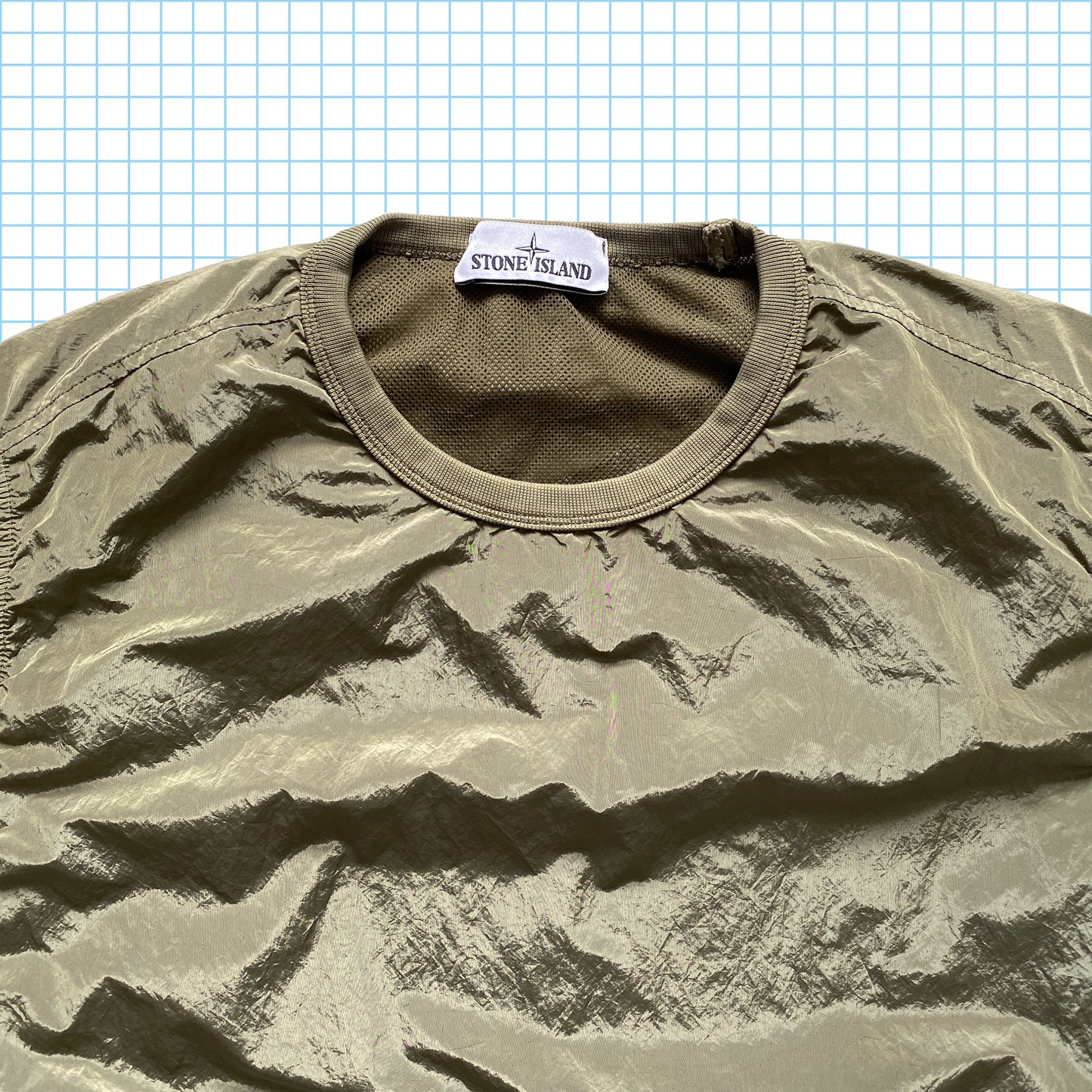 Stone Island Sweat-shirt en nylon et métal kaki AW18' - Moyen