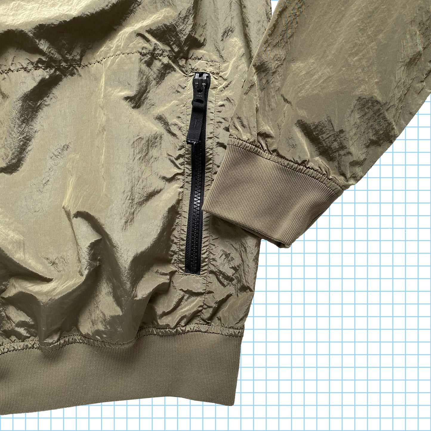 Stone Island Sweat-shirt en nylon et métal kaki AW18' - Moyen