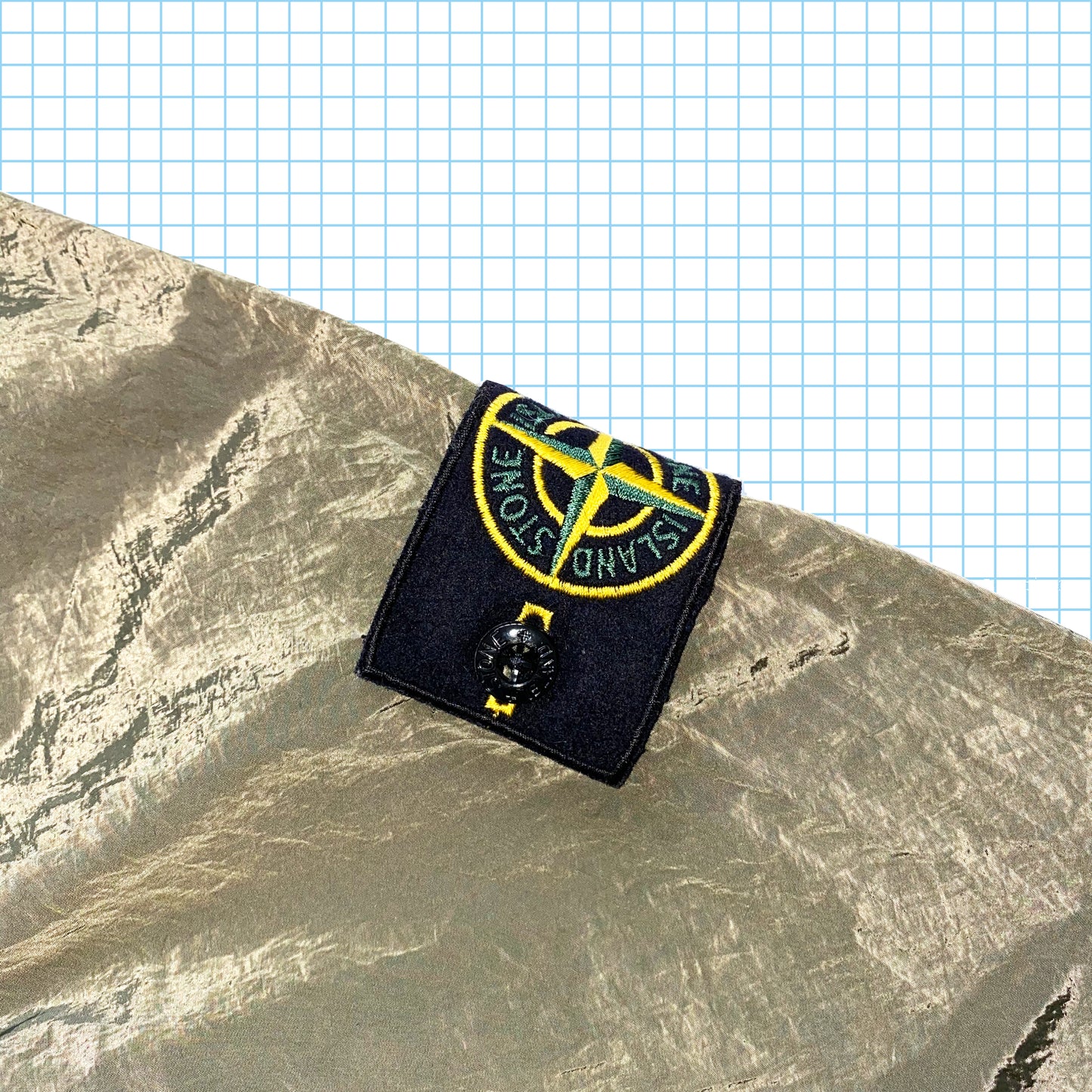 Stone Island Sweat-shirt en nylon et métal kaki AW18' - Moyen