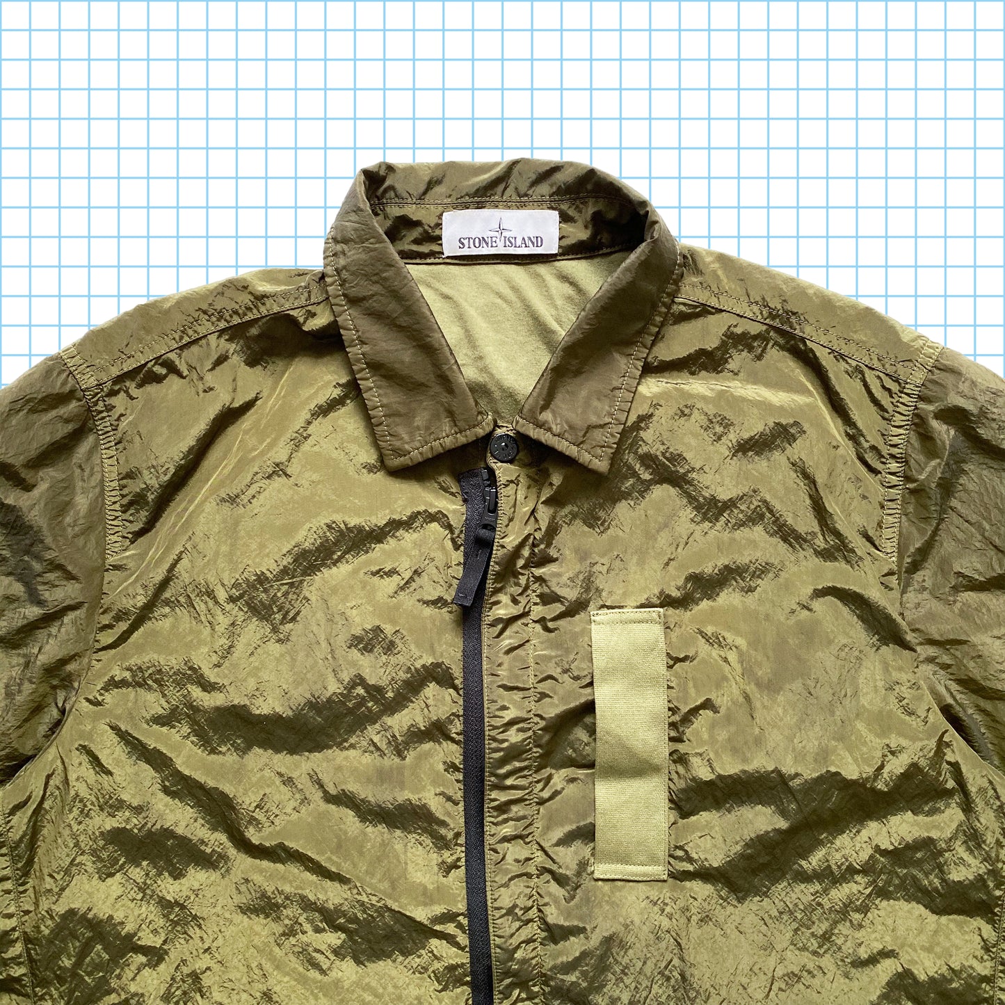 Stone Island Nylon Metal Khaki Overshirt AW17’ - Large