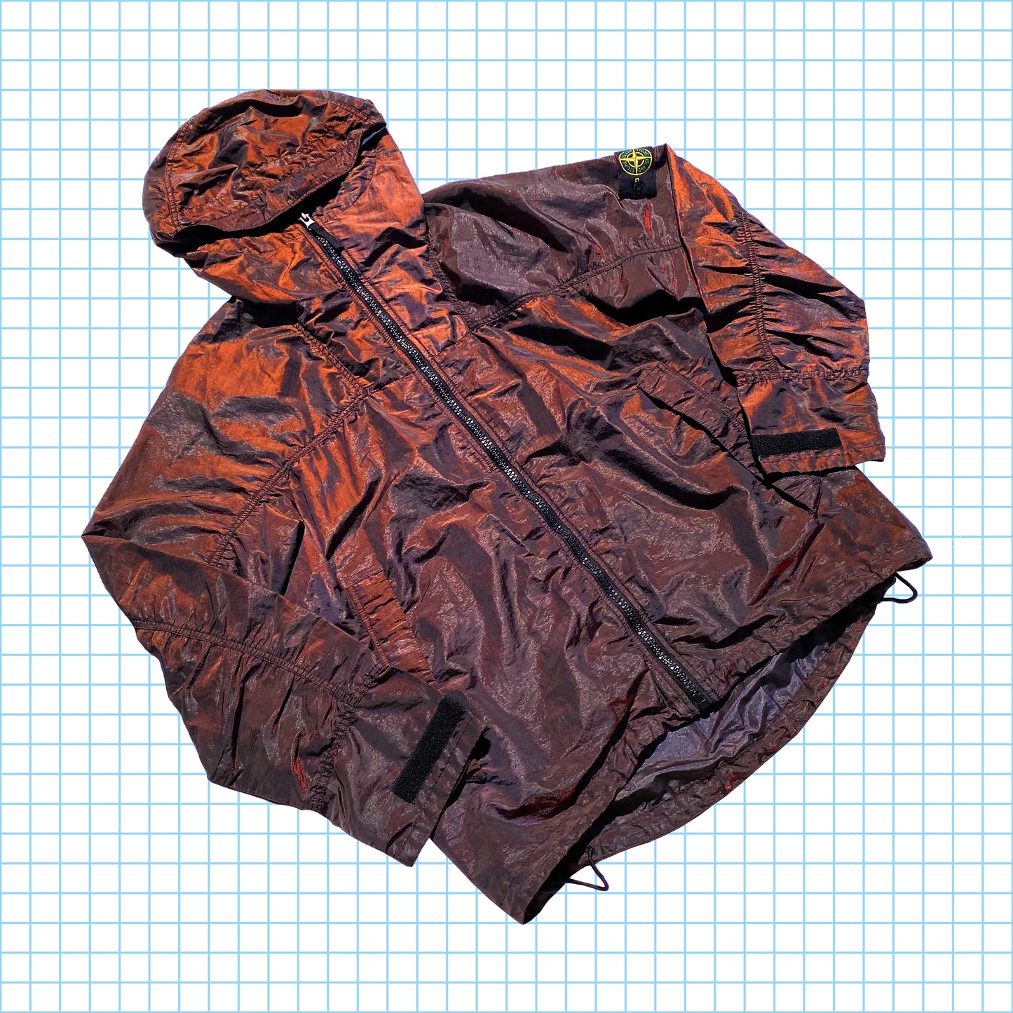 Stone Island Red Hooded Nylon Metal Weft SS16’ - Extra Large