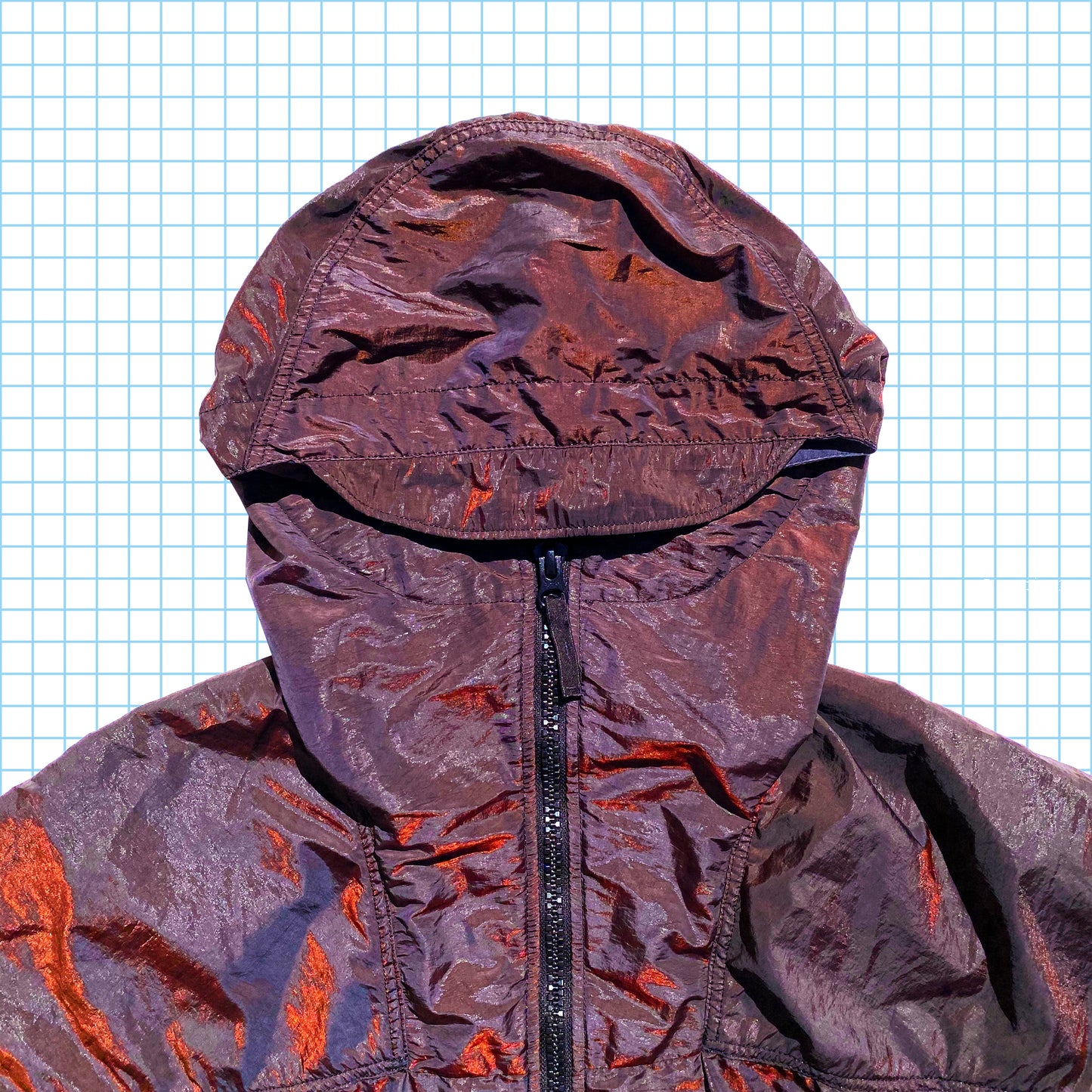 Stone Island Red Hooded Nylon Metal Weft SS16’ - Extra Large