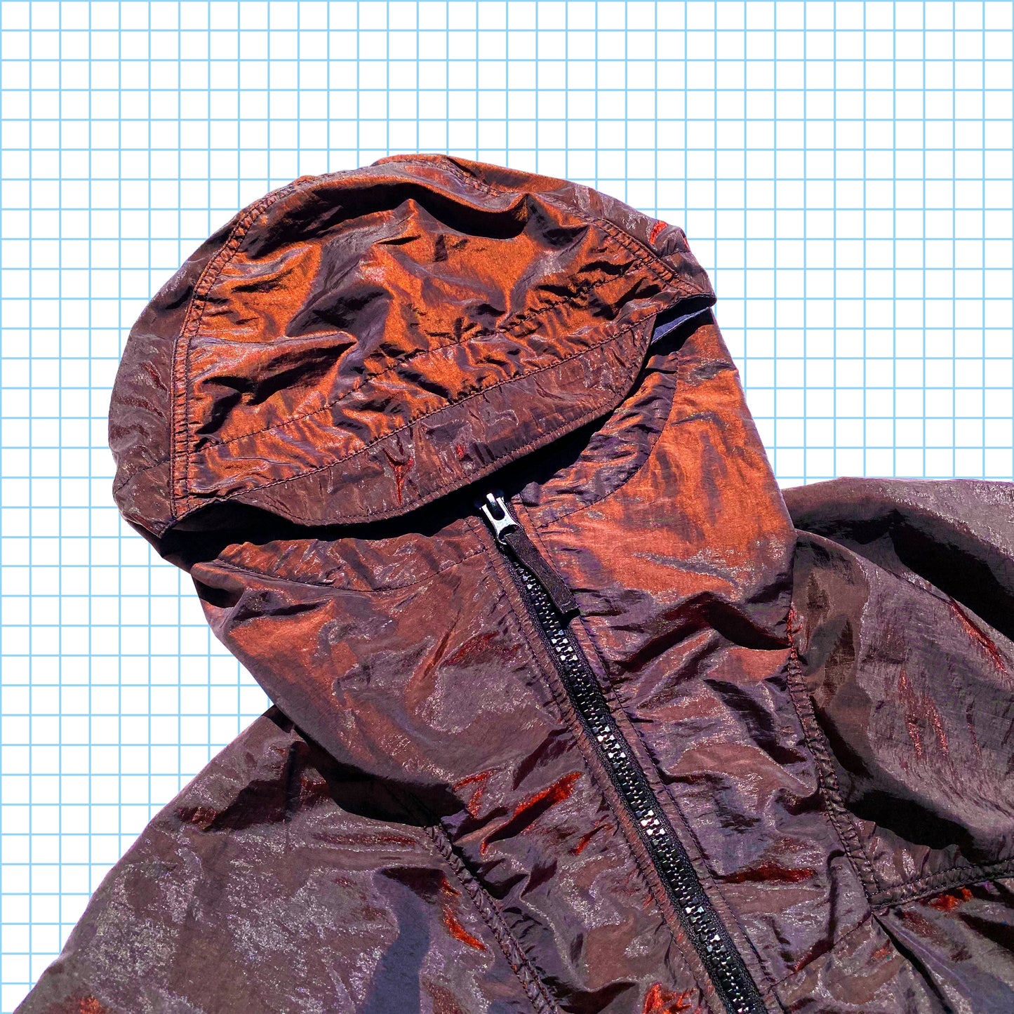 Stone Island Red Hooded Nylon Metal Weft SS16’ - Extra Large