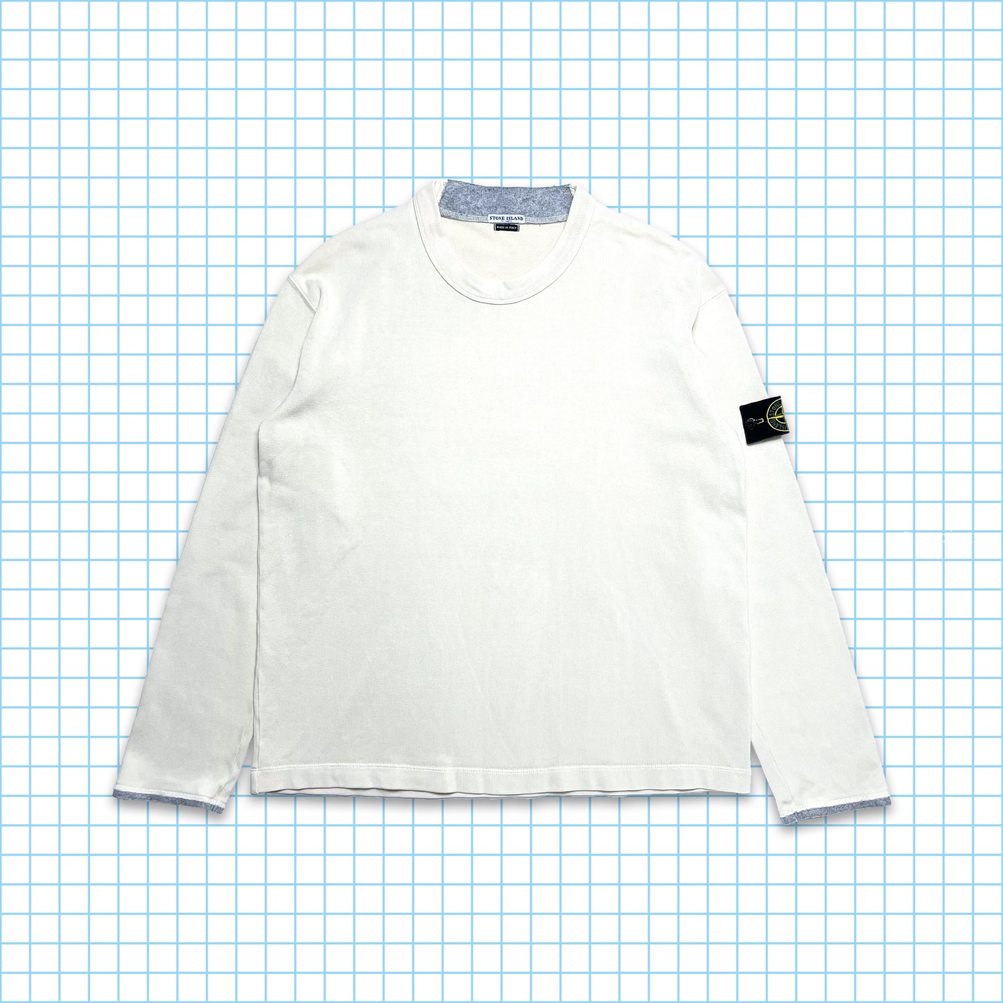Vintage Stone Island Off White Crewneck AW03’ - Large