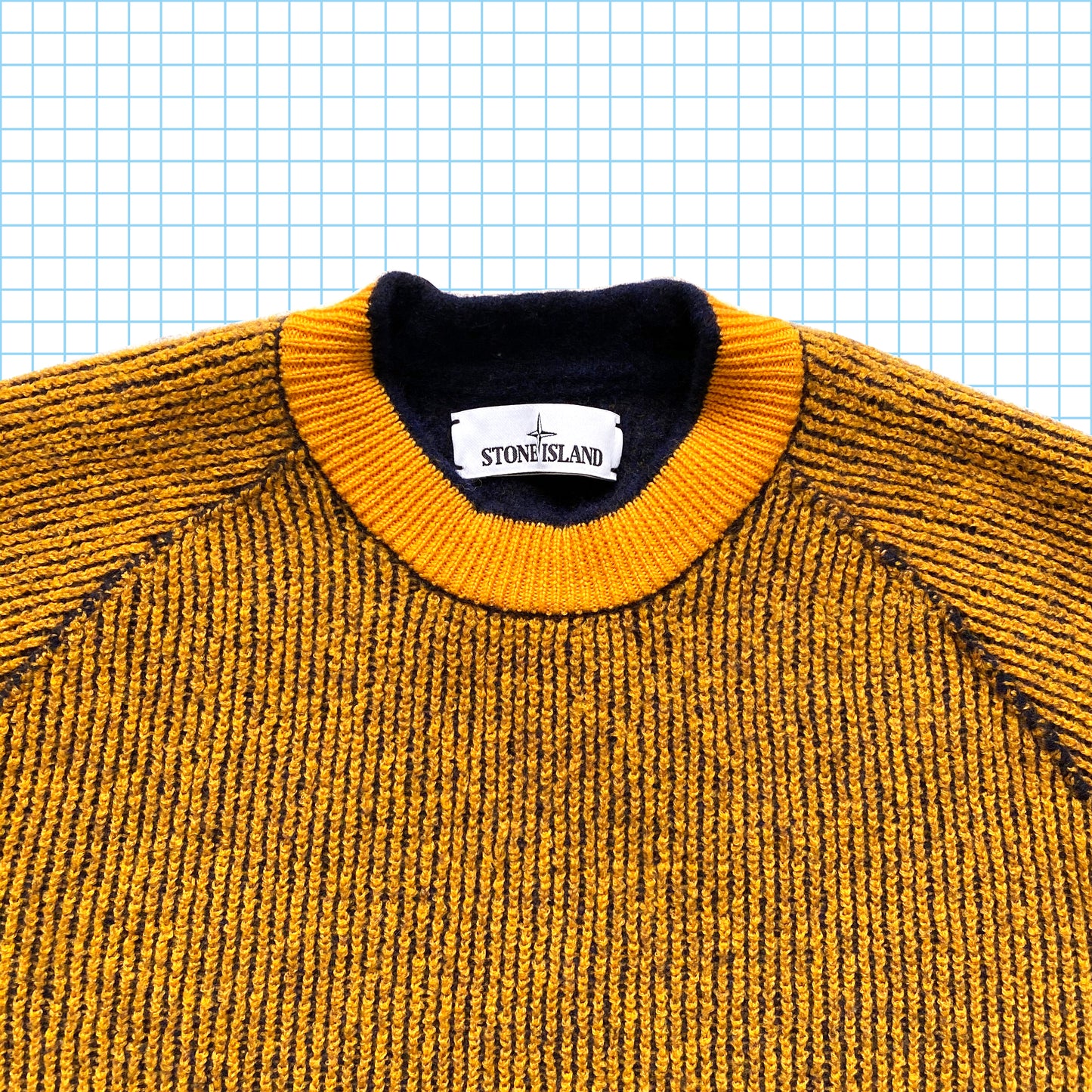 Stone Island sur tricot hachuré - Petit