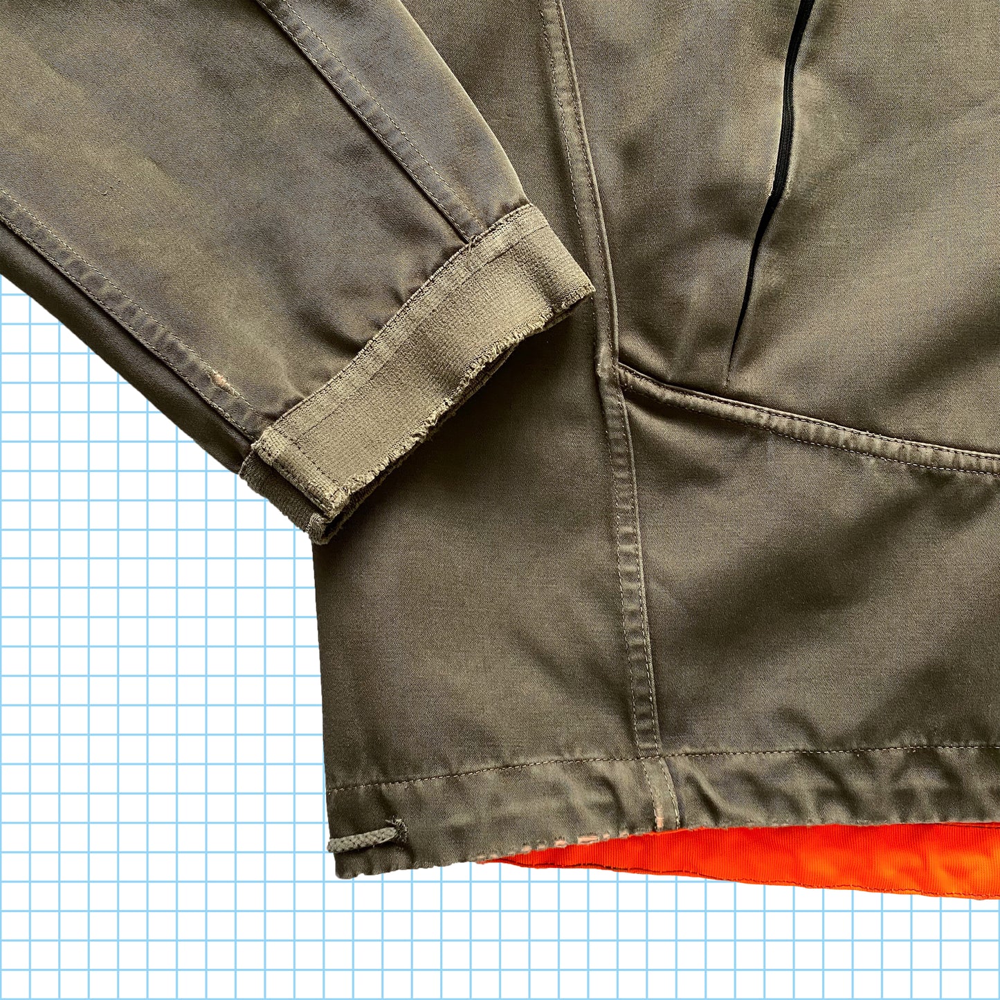 Veste réversible orange fluo Stone Island AW05'