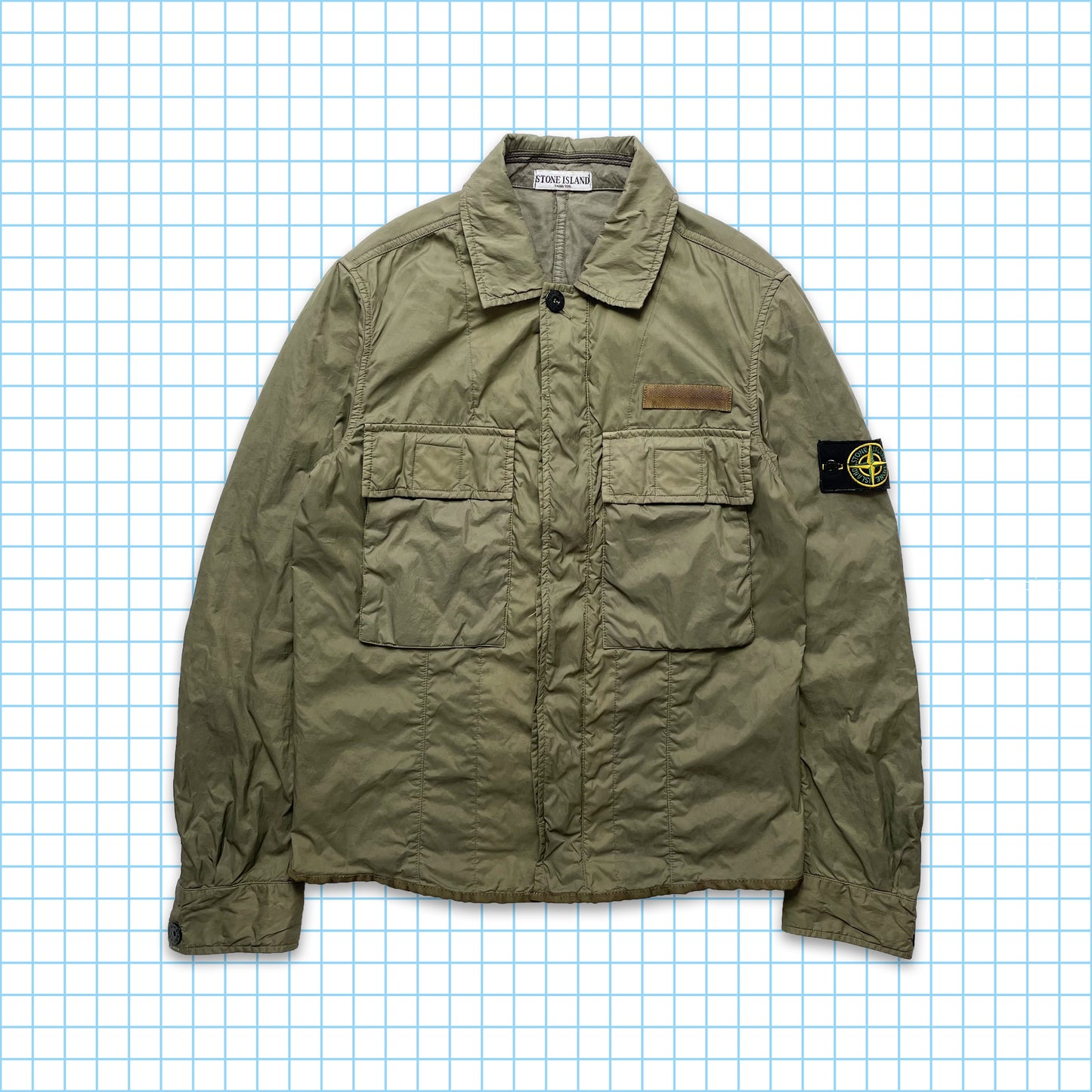 Stone Island Soft Outer Nylon Double Breast Pocket Jacket AW08' - Medium