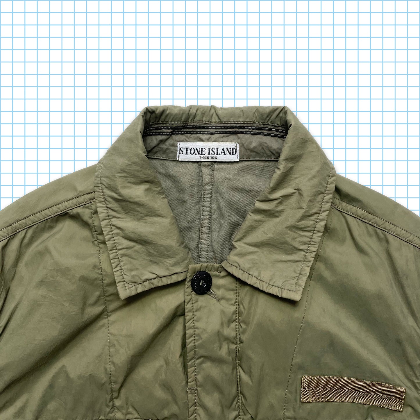 Stone Island Soft Outer Nylon Double Breast Pocket Jacket AW08' - Medium