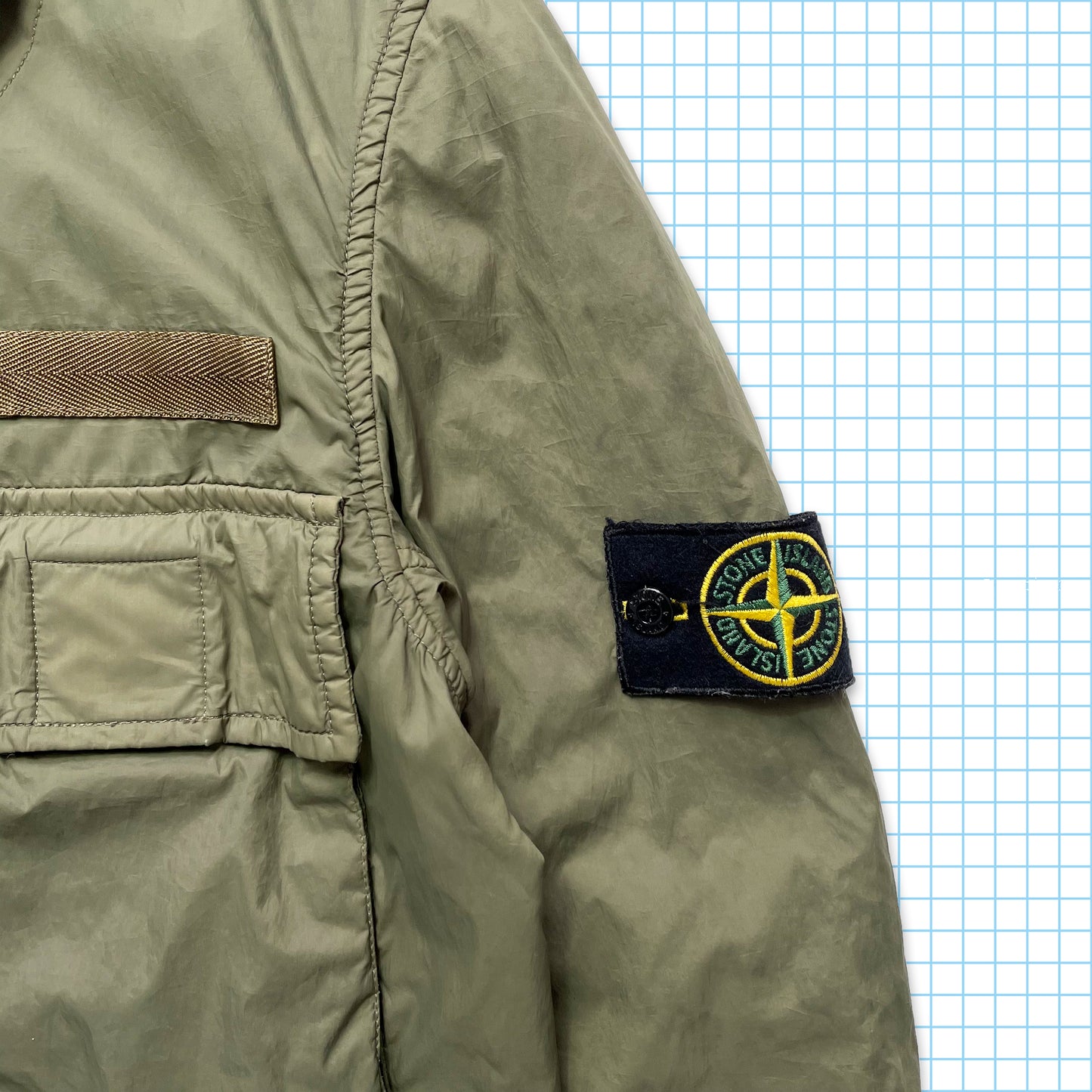 Stone Island Soft Outer Nylon Double Breast Pocket Jacket AW08' - Medium