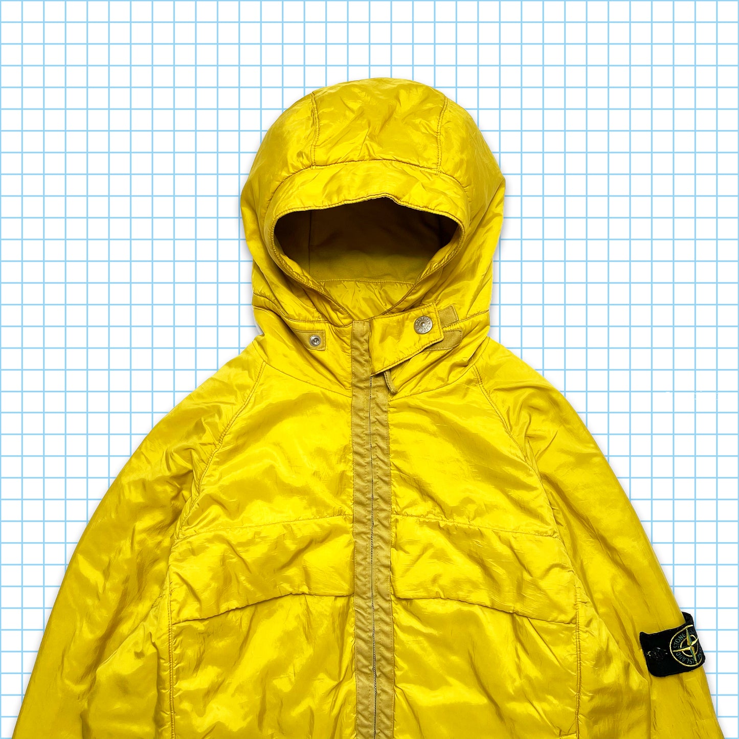 Vintage Stone Island Bright Yellow Double Layer Padded Jacket - Medium / Large