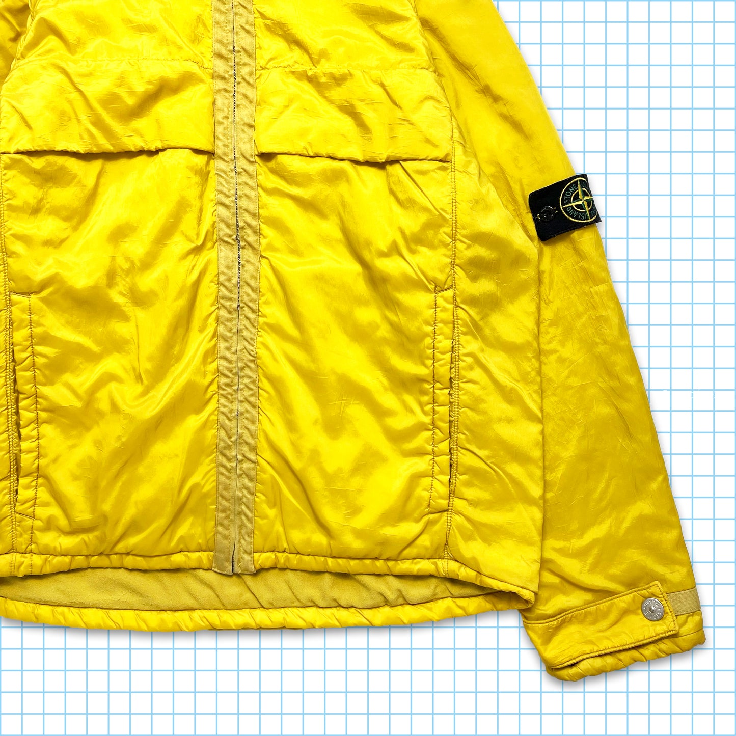 Vintage Stone Island Bright Yellow Double Layer Padded Jacket - Medium / Large