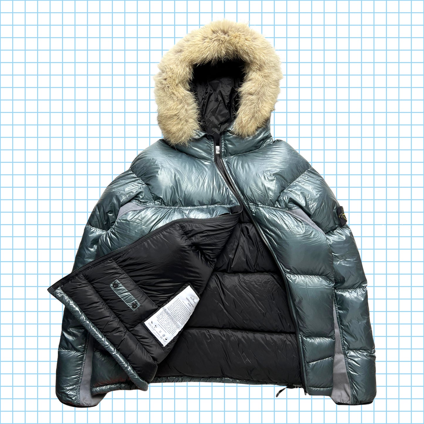 Stone Island Pertex Quantum Y Down Fur Hood Jacket AW17 '- Extra Large