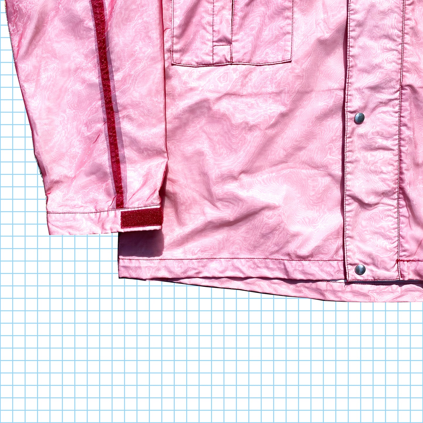 Veste à membrane extérieure en maille rose Stone Island SS01' - Extra Large