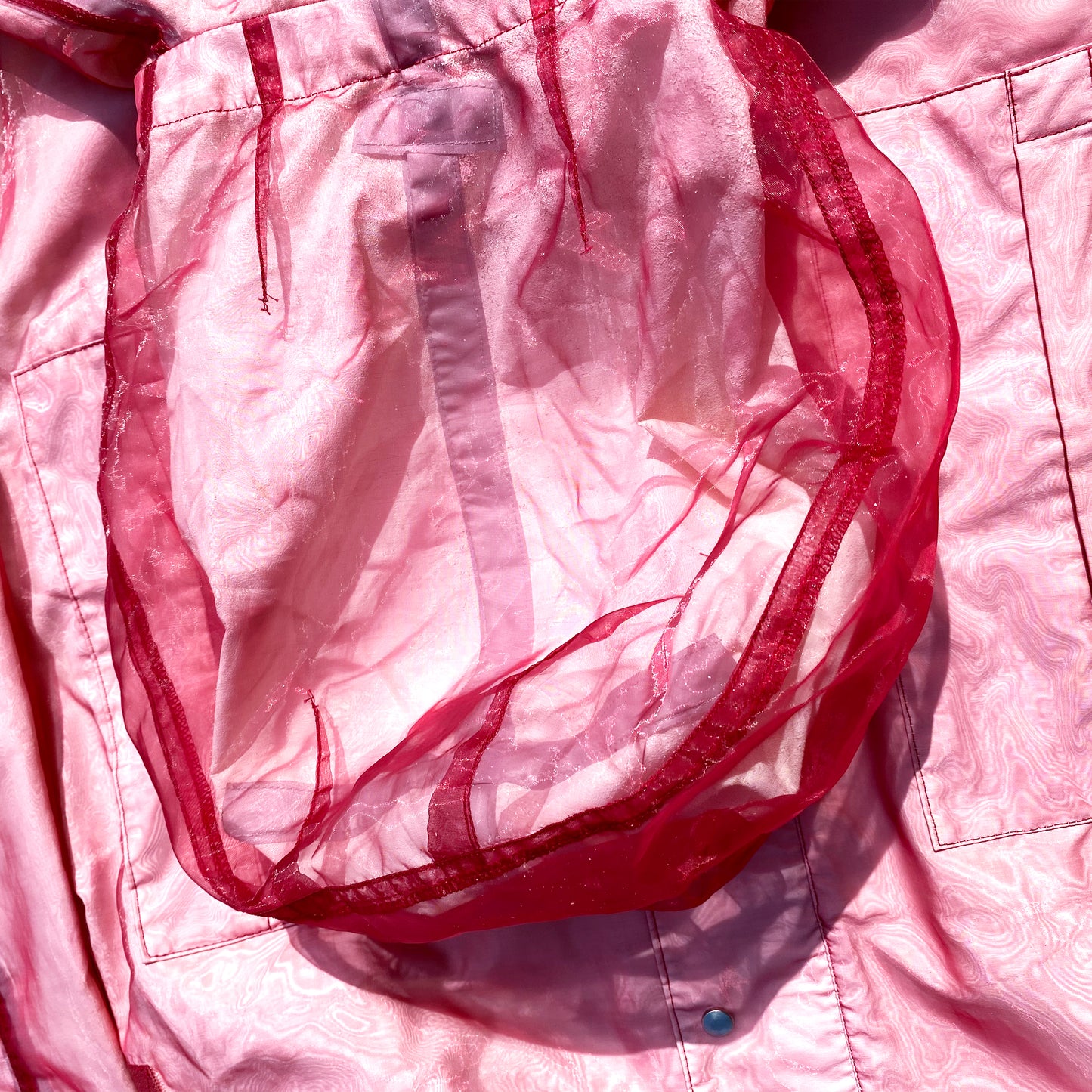 Veste à membrane extérieure en maille rose Stone Island SS01' - Extra Large