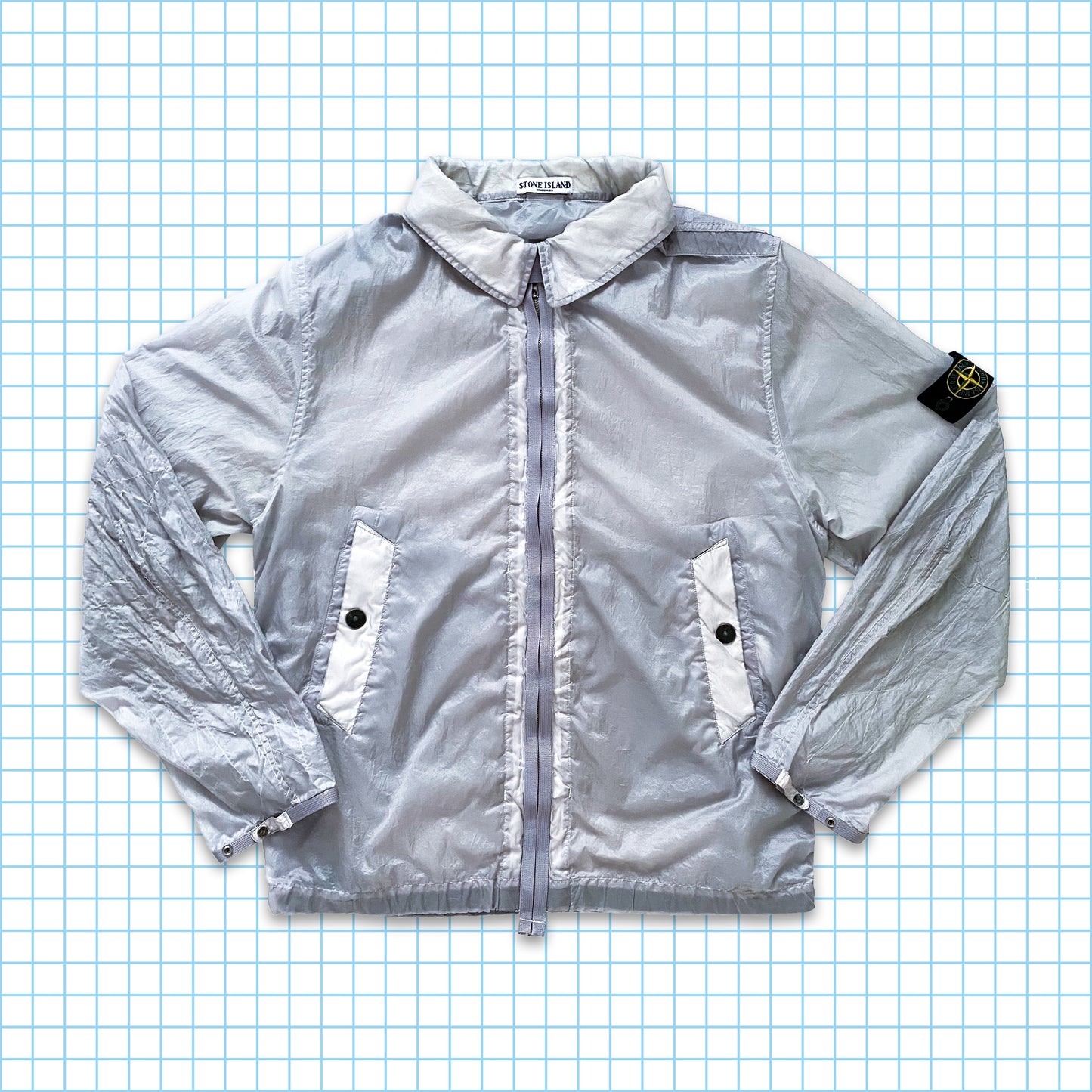 Veste de parachute en polyuréthane et nylon Stone Island SS07' - Très grand