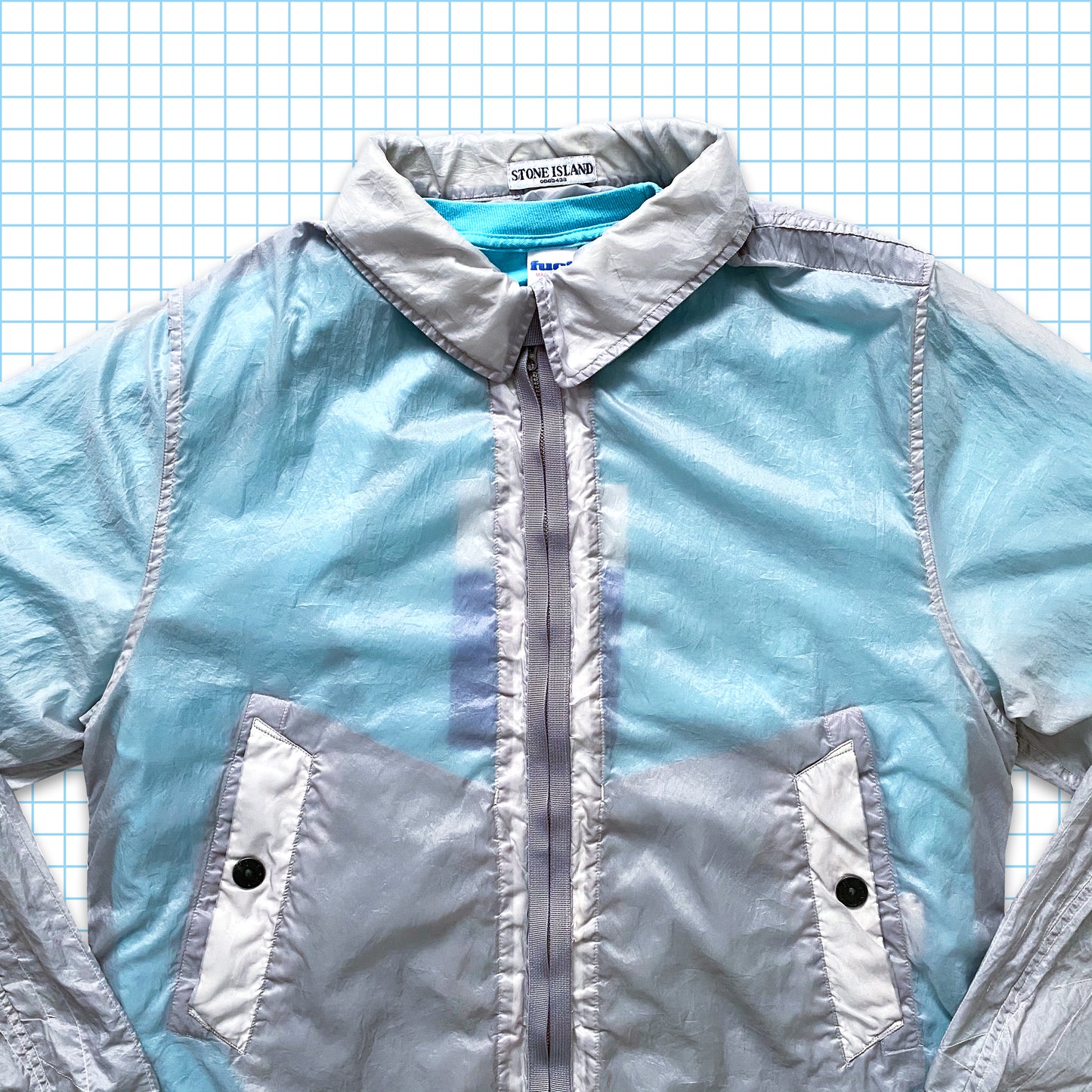 Veste de parachute en polyuréthane et nylon Stone Island SS07' - Très grand