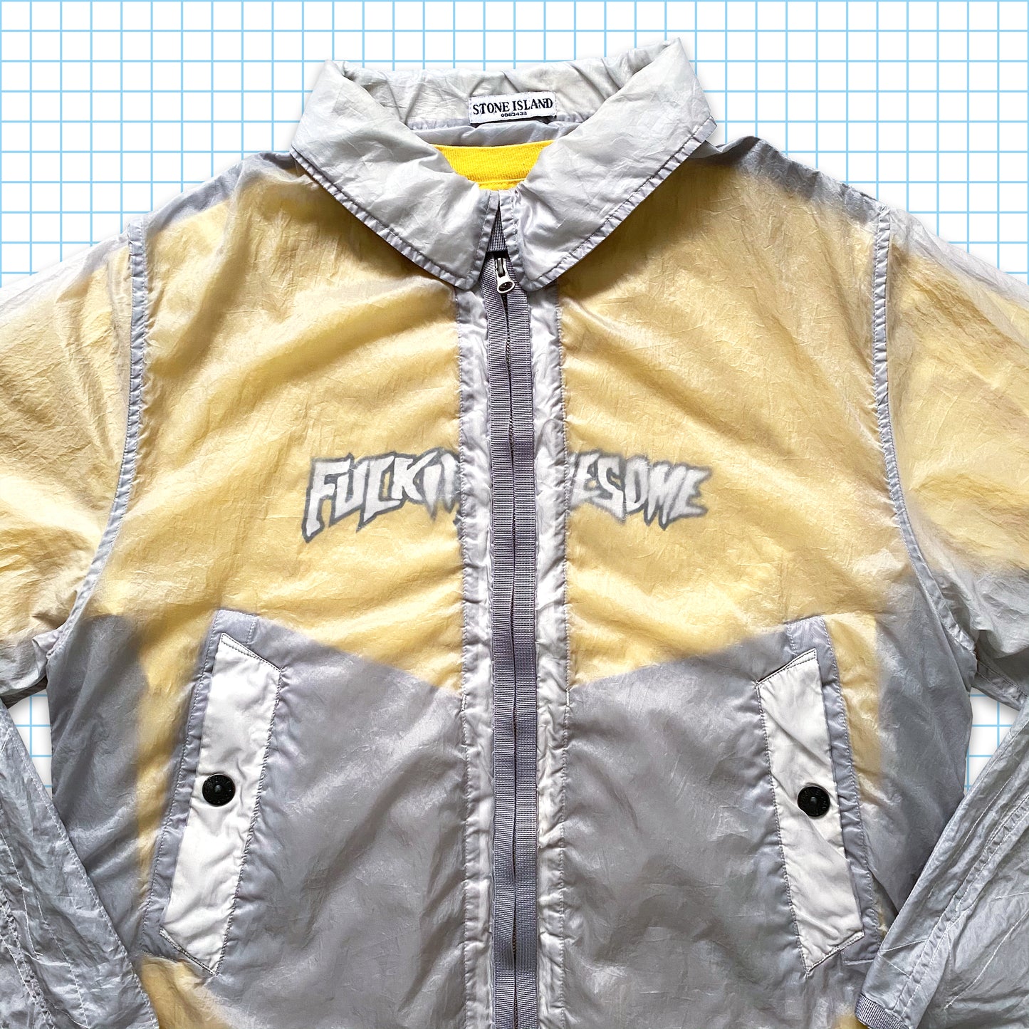 Veste de parachute en polyuréthane et nylon Stone Island SS07' - Très grand