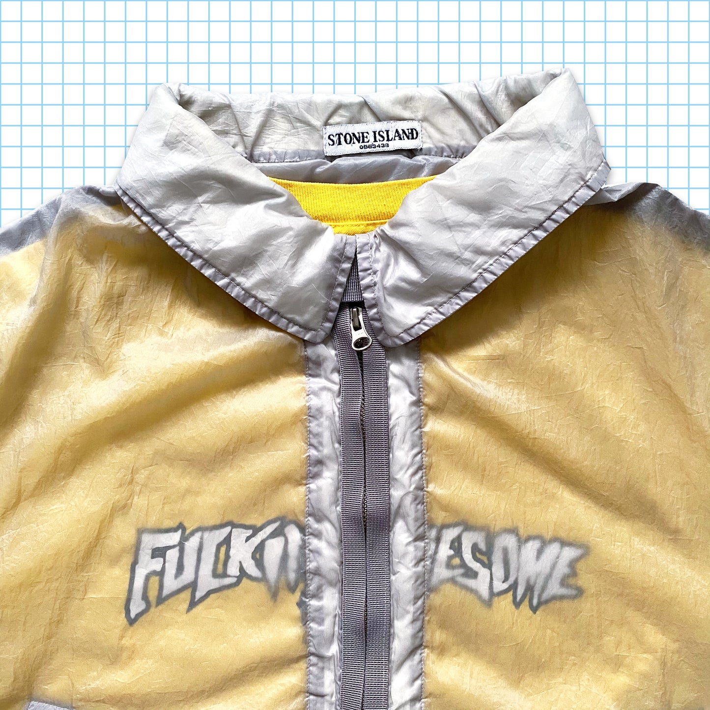Veste de parachute en polyuréthane et nylon Stone Island SS07' - Très grand