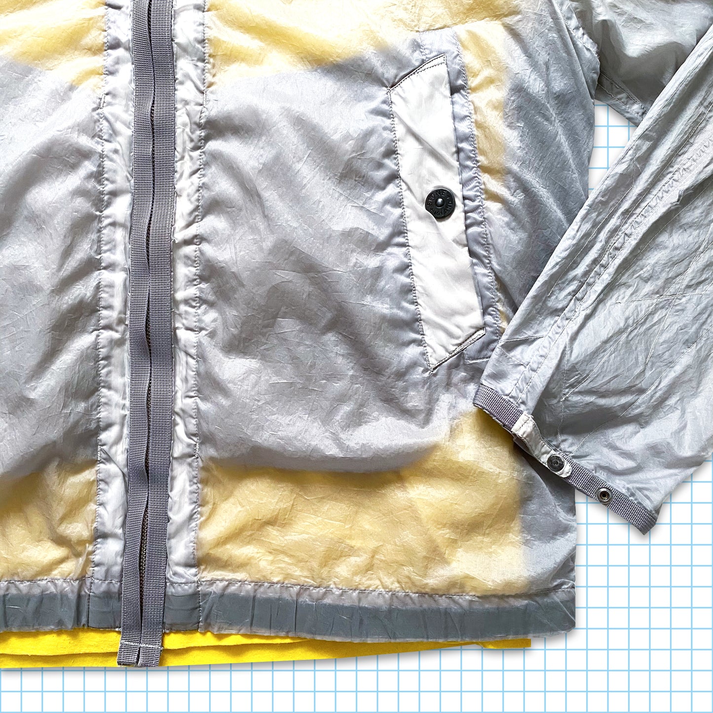 Veste de parachute en polyuréthane et nylon Stone Island SS07' - Très grand