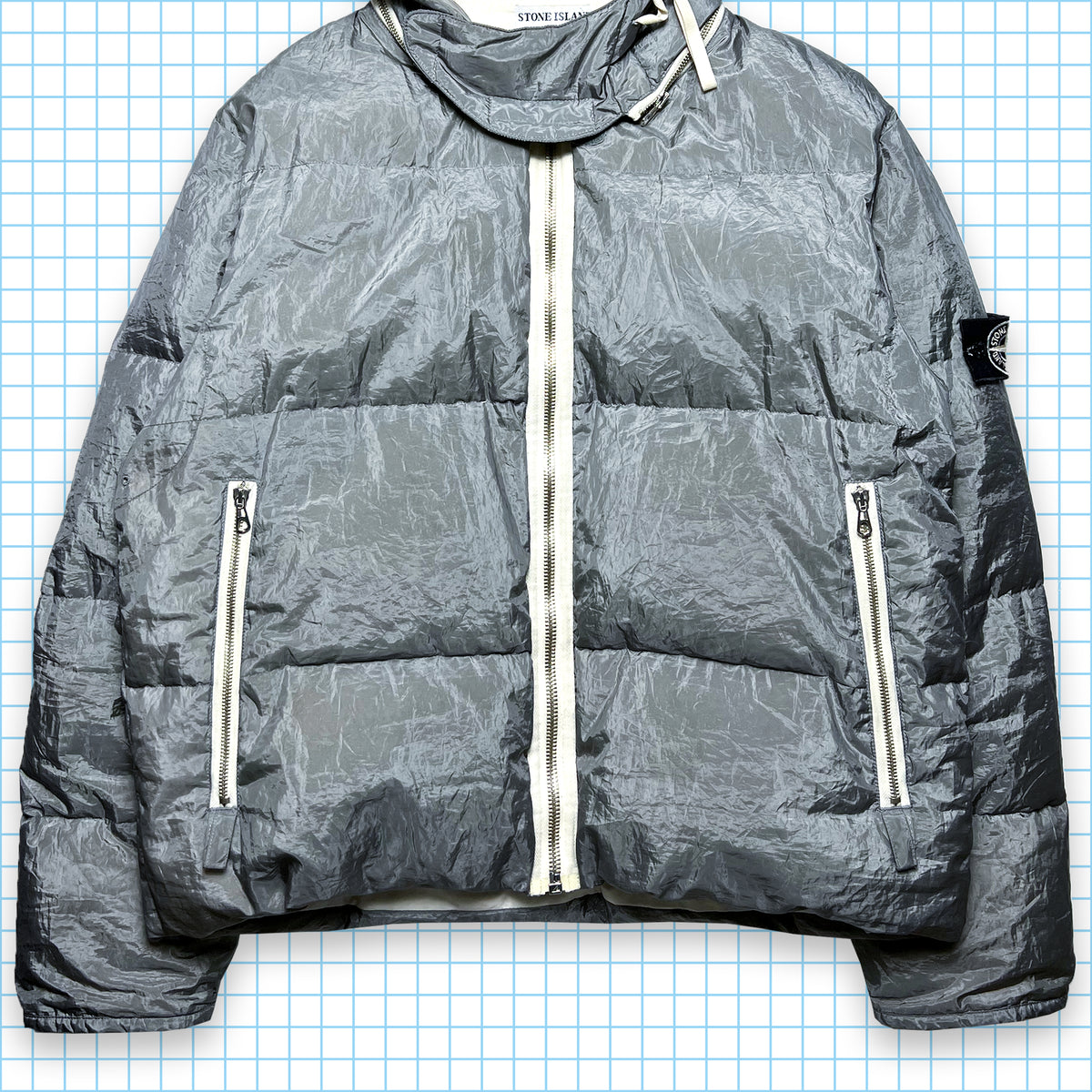 Stone island outlet metal shell jacket