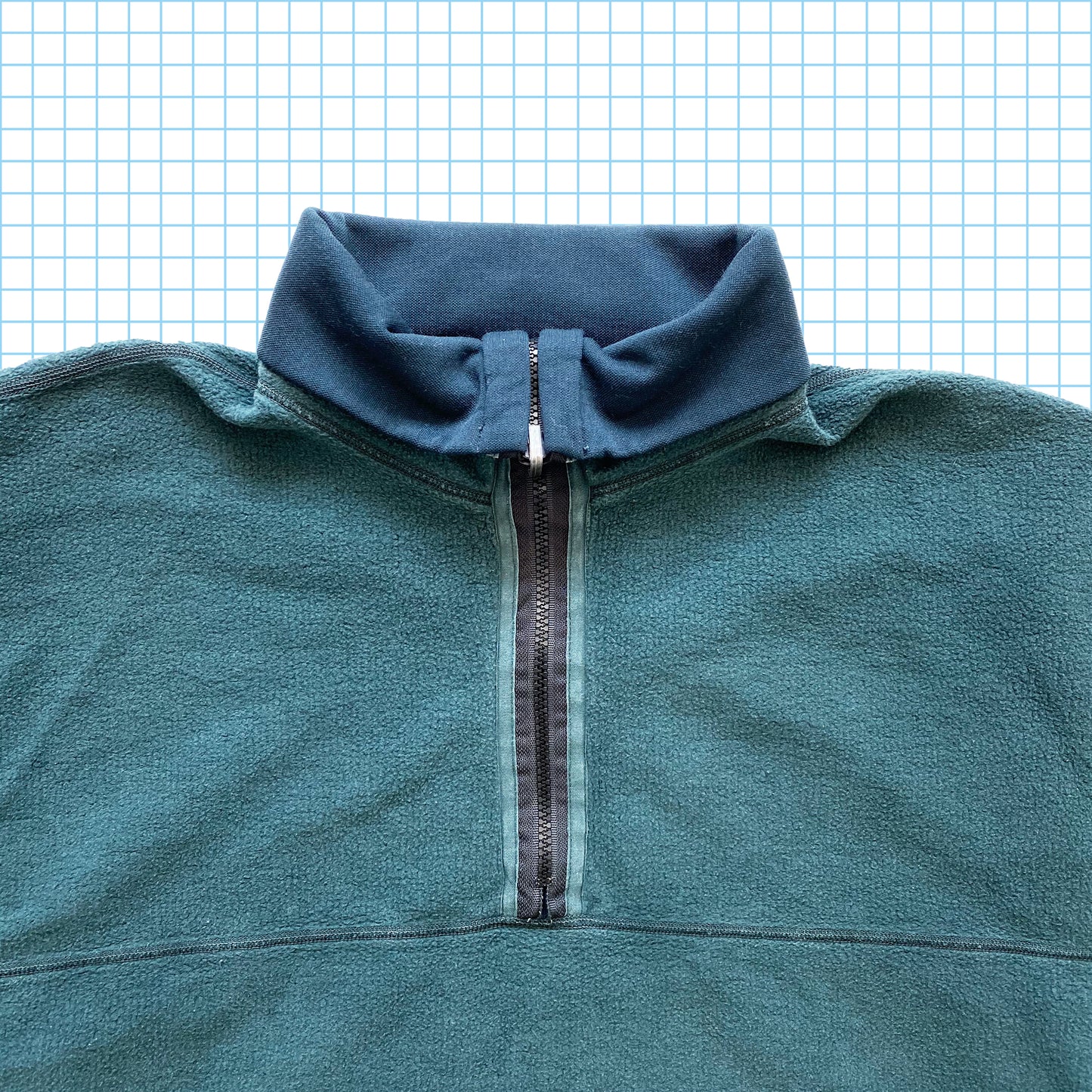 Vintage Stone Island Réversible Quart Zip Col Roulé AW97' - Extra Large
