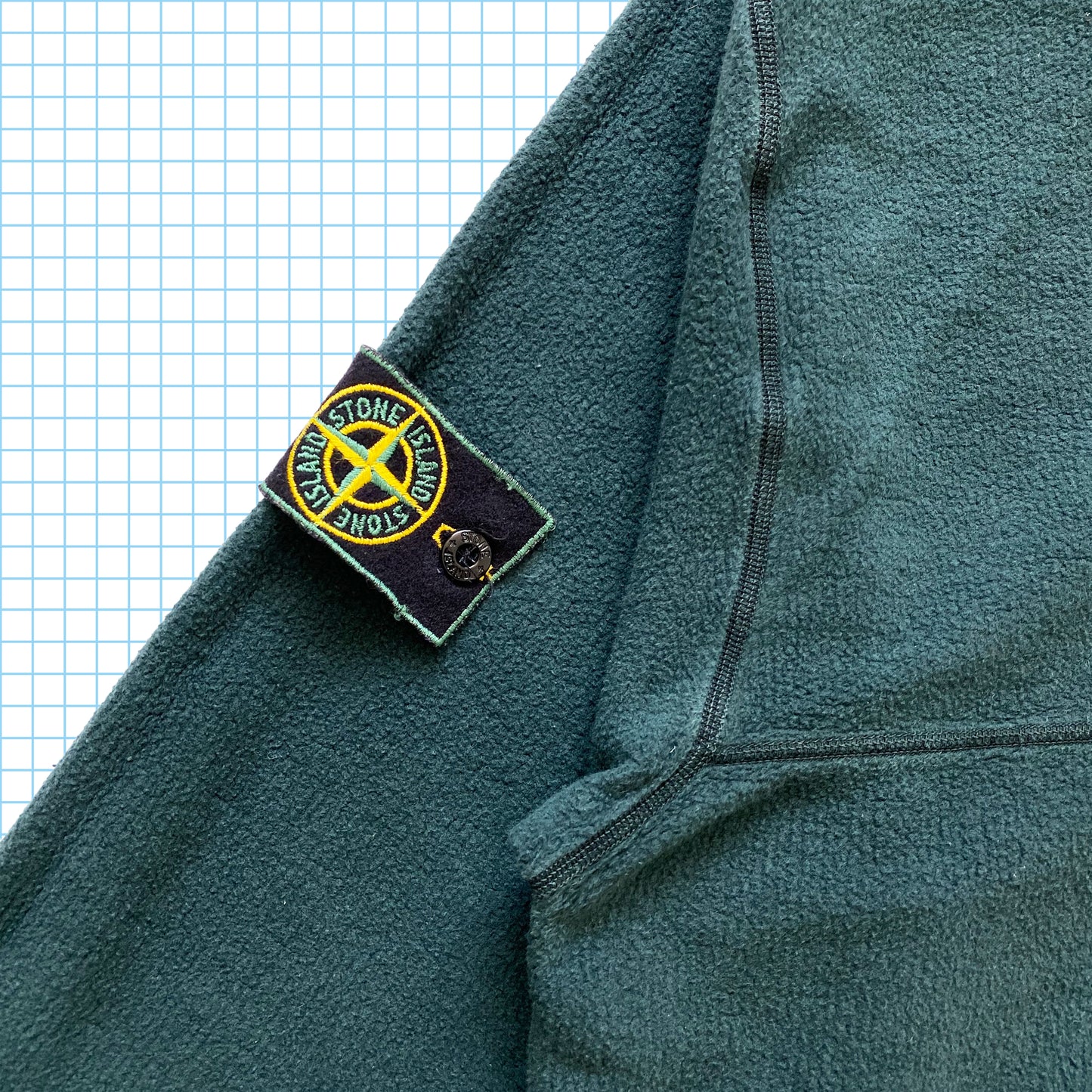 Vintage Stone Island Réversible Quart Zip Col Roulé AW97' - Extra Large